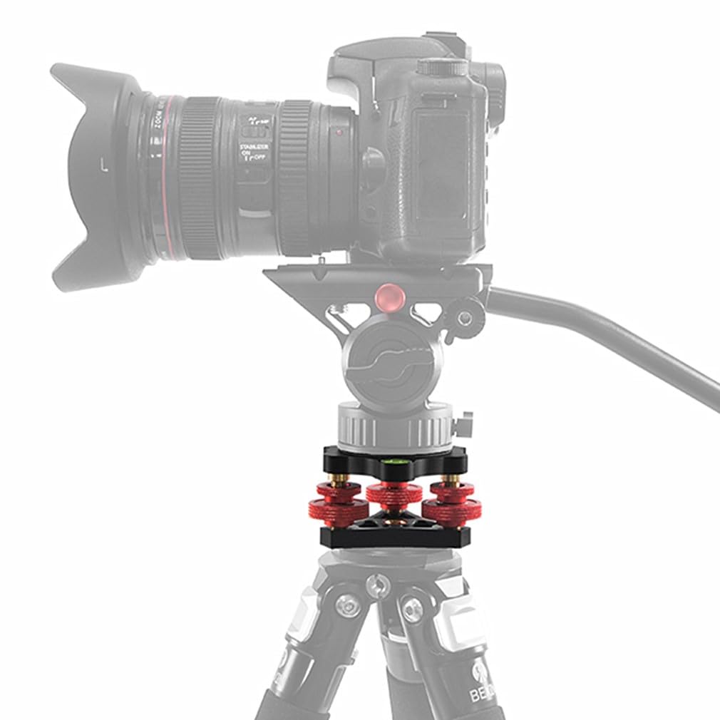 Wysxebwz Tripod Leveling Head Camera Tripod Leveler Base With +/-5 Degree Precision Adjustment Tripod Head For Panoramic Head Ball Head Camera Video Head
