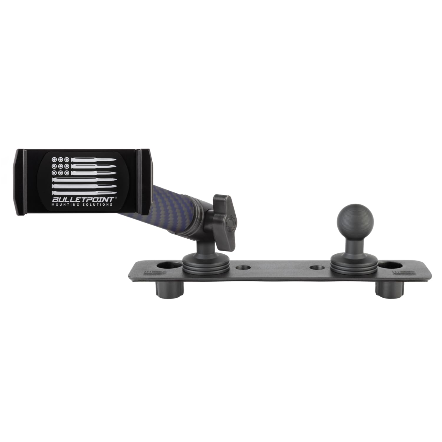 Bulletpoint Dash Mount Cell Phone Holder Compatible With 2013-2018 Ram Truck & 2019+ Ram 1500 Classic 20Mm Ball Mount - Compatible With Iphone And Android Smartphones (Dual Ball With 1 Phone Holder)
