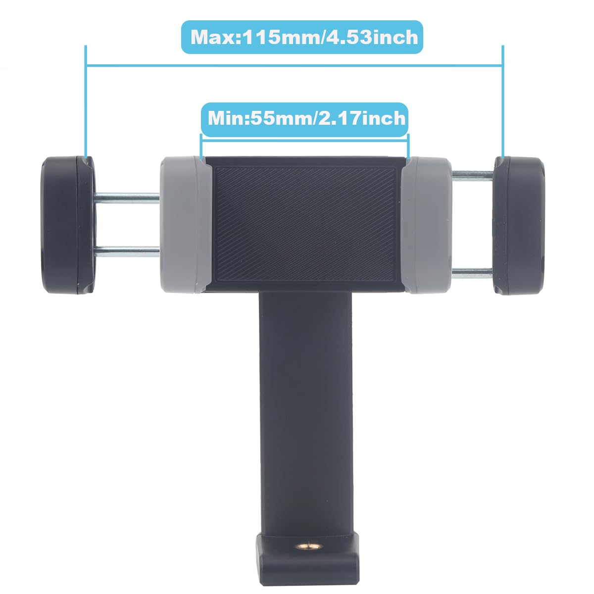 Rigdance 2Pcs Pack-Phone Tripod Mount With 1/4" Screw Thread, 360° Rotate 180° Tilt Phone Holder Adapter For Iphone, Tripod, Selfie Stick, Camera Stand