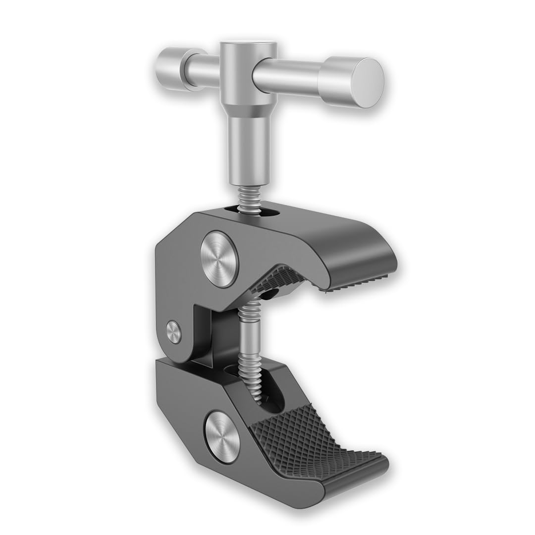 Reflex Camera Super Clamp With 1/4" And 3/8" Thread Ideal Magic Arm Clamp With Rotary Handle For Photography, Tripod, Lights, Umberellas, Dslr Cameras, Shelves, Rods, Light Stands - Fully Adjustable