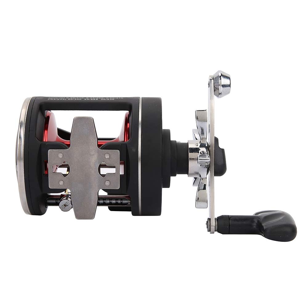 Keenso Black Troll Seawater Reel Drum Fishing Reel Wheel, Tr345 Troll Reel With Line Counter