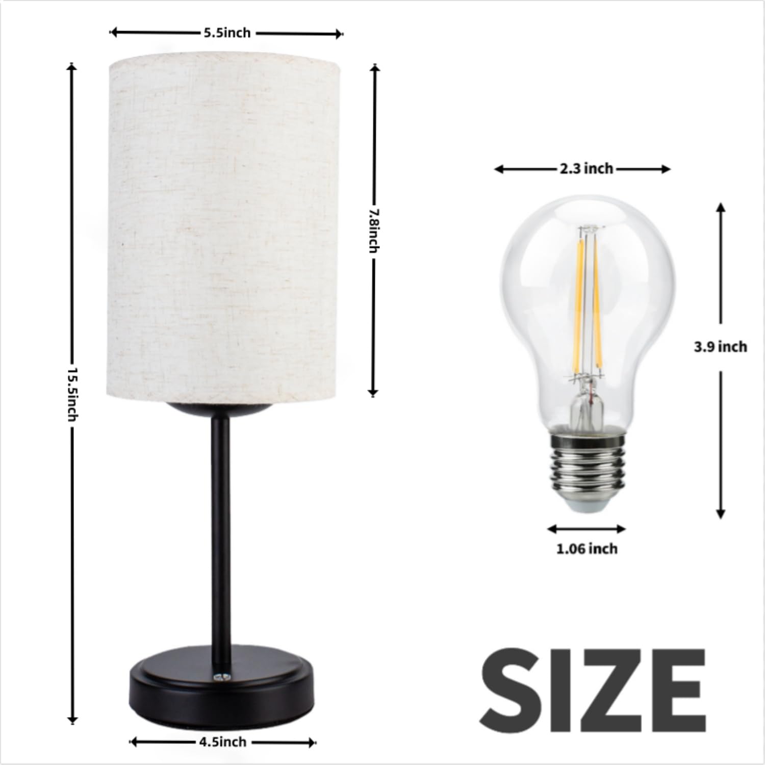 Lhyuetong Portable Led Desk Lamp, Cordless Bedside Touch Night Light, Built-In Rechargeable Battery, 3-Level Brightness Adjustment, Suitable For Bedrooms, Dining Rooms/Courtyards/Dormitories