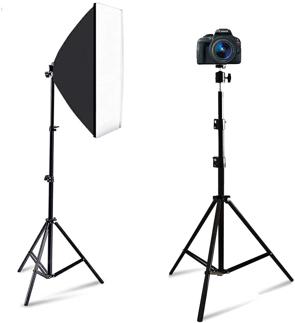 Coret Tripod Stand, Mini Projector Stand,Lightweight Portable Projector Photography Stand Camera Tripod Adjustable Height 20" To 61" Floor Stand Holder, Inculded 360° Rotatable Head Ball (Withstand 3Pound)