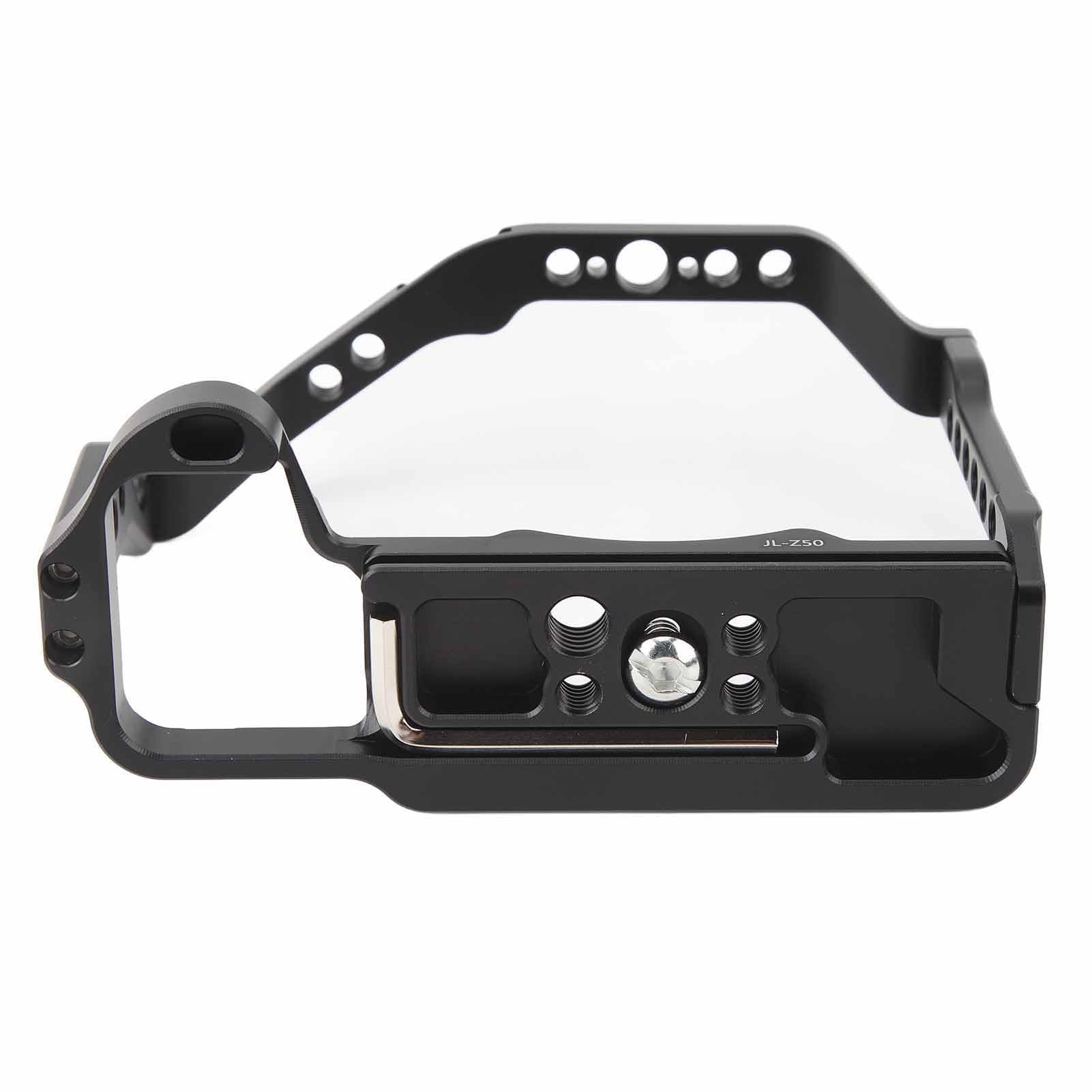 Acogedor Camera Cage For Nikon Z50, Video Camera Cage Rig With 1/4 & 3/8 Thread, For Arca Port Quick Release Plate, Aluminum Video Cage Rig Stabilizer