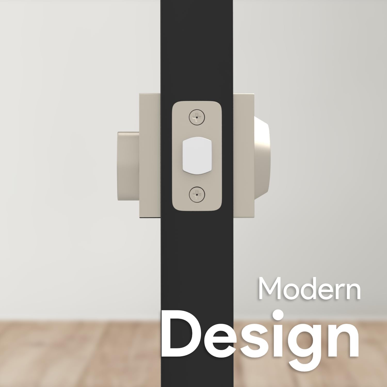 Mega Handles - Glamor Deadbolt Entry Lock - Heavy Duty Round Locking For Left Or Right-Handed Doors - Interior/Exterior - Satin Nickel