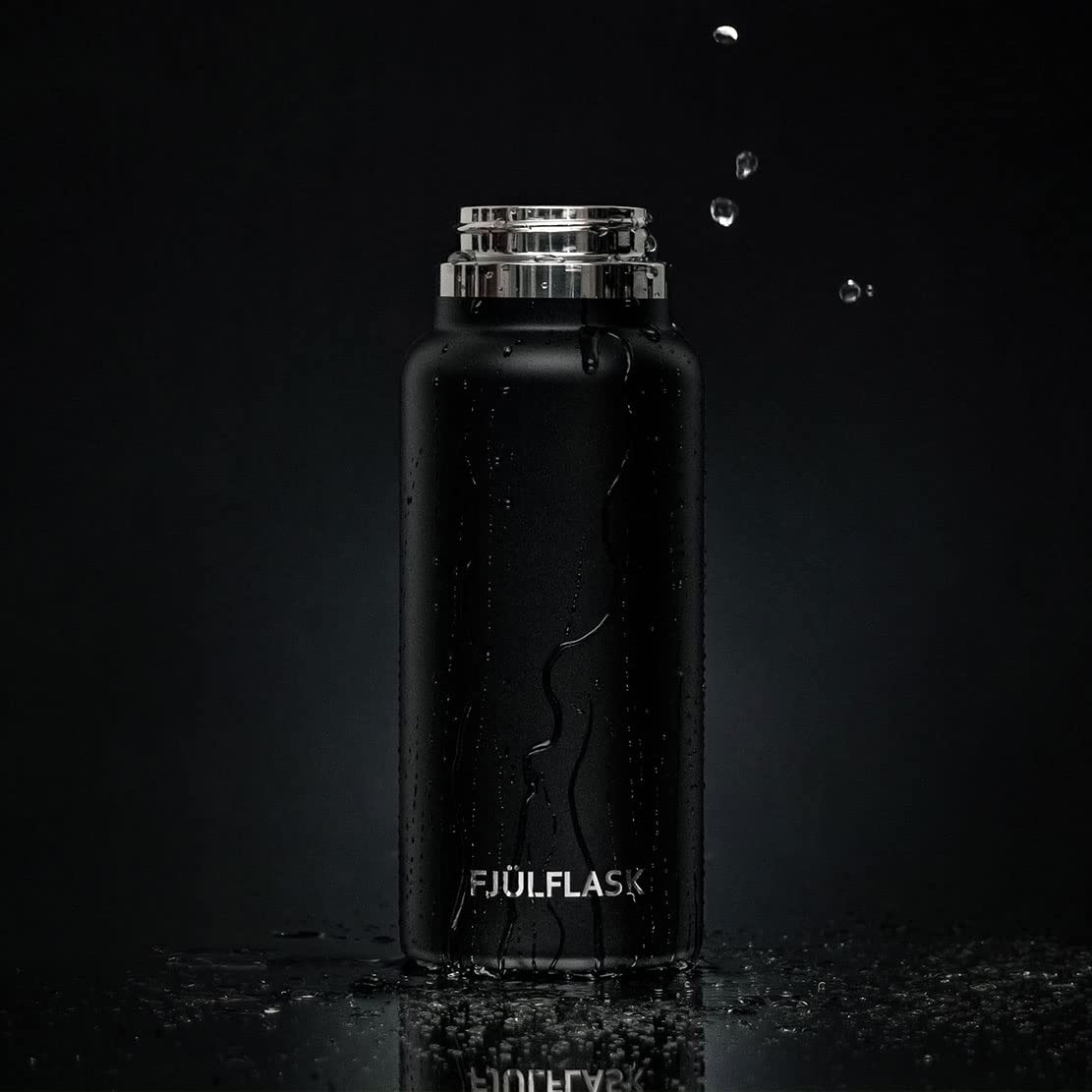 Fjulflask Vacuum Insulated Water Bottle 32Oz - Stainless Steel Thermo Mug - Wide Mouth Chug Lid Scr