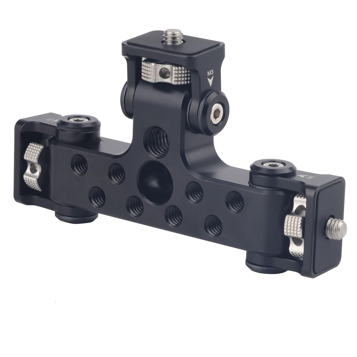 Rigdance Triple Phone Holder Tripod Mount Adaptor 180-Degree Tilt Head Vlogging Live Streaming Tool For Camera, Light, Microphone Multiple Phone Bracket To Tripod