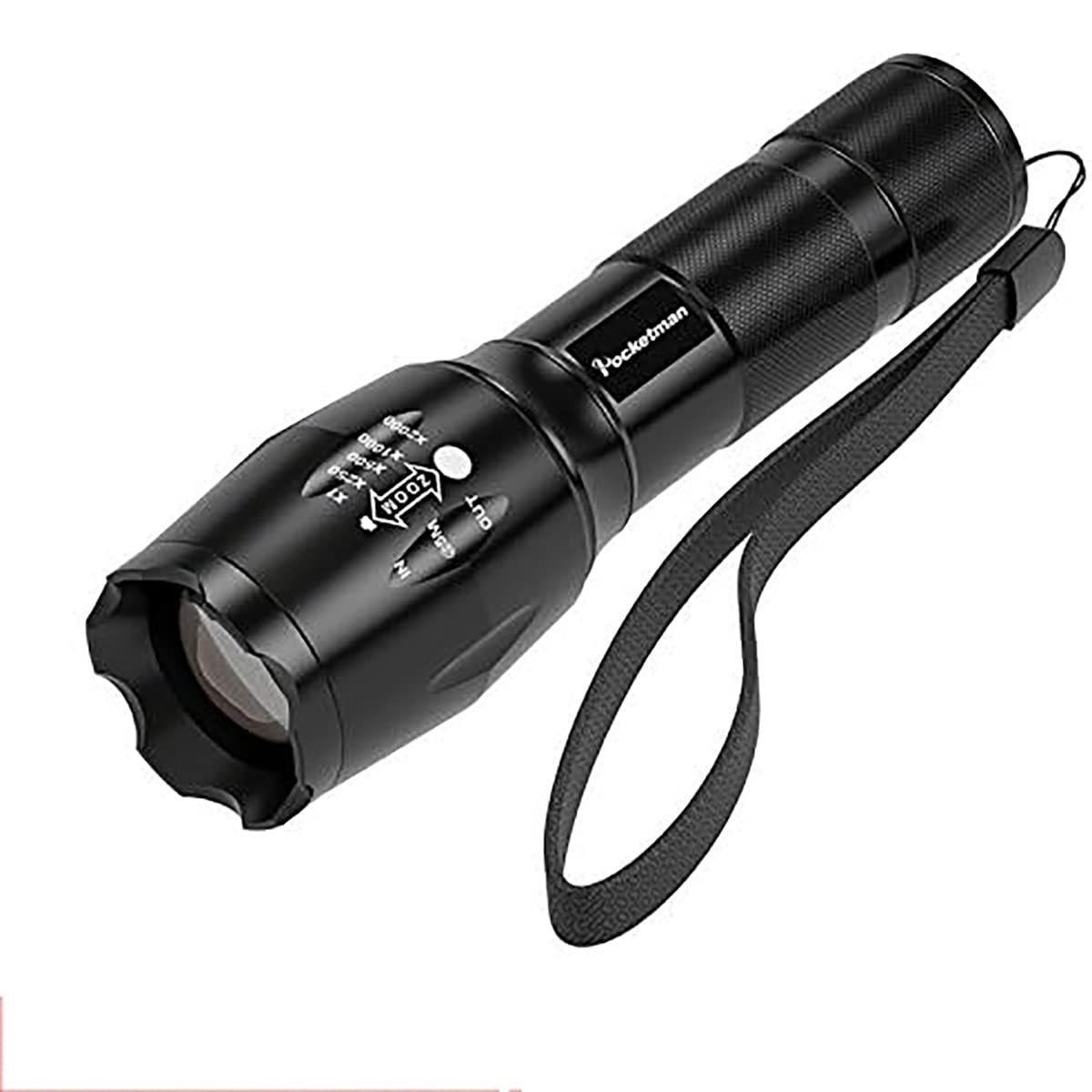 Pocketman 5 Pack, 1200 Lumens Led Tactical Flashlight Water Resistant Handheld Torch With 5 Modes And Adjustable Focus