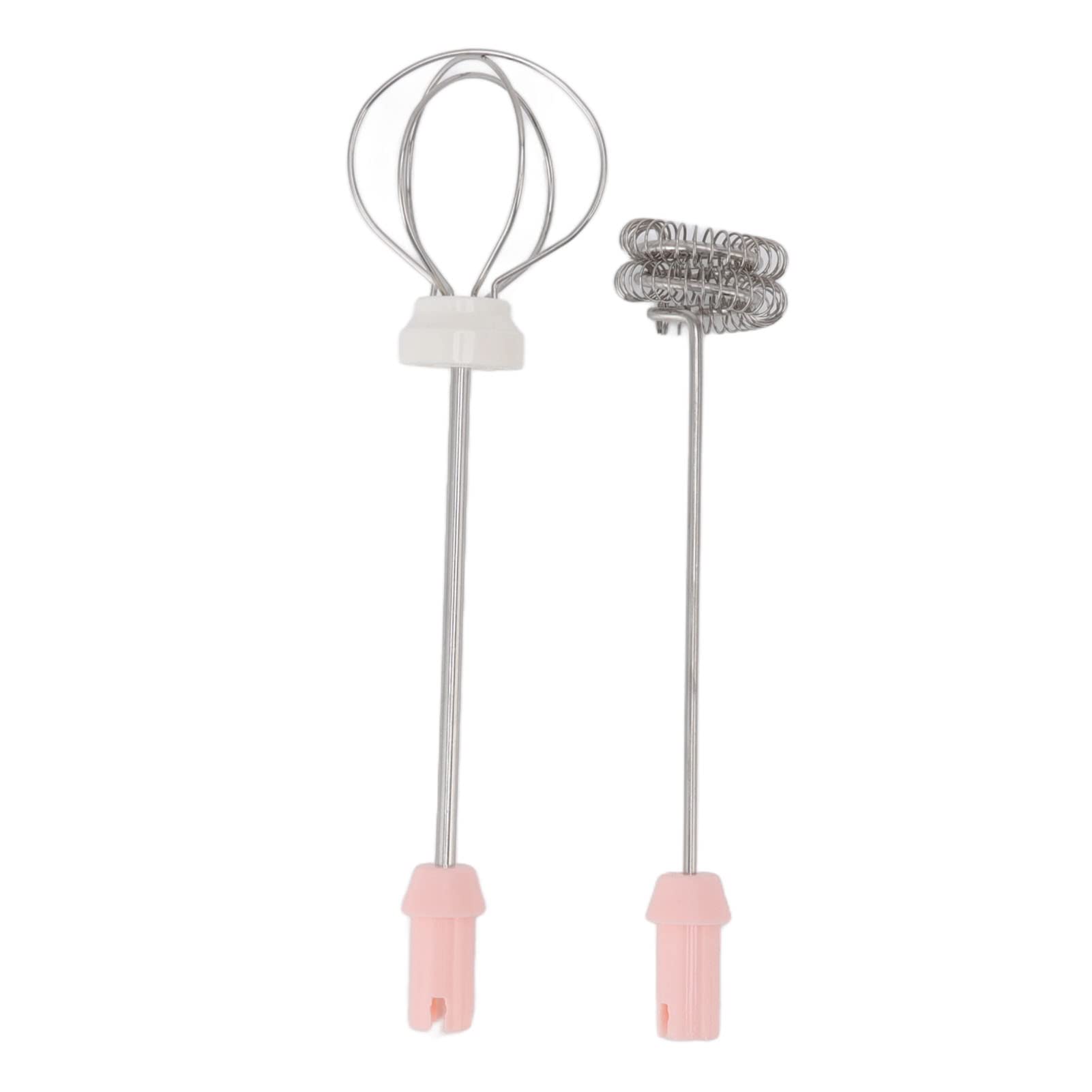 Fydun Mini Electric Mixer, Stirrer Cordless Multifunction With 2 Whisk Heads Multifunctional Handmixer Shake Eggbeater For Home Coffee Drinking Shop Blackish Green Handheld (Pink)