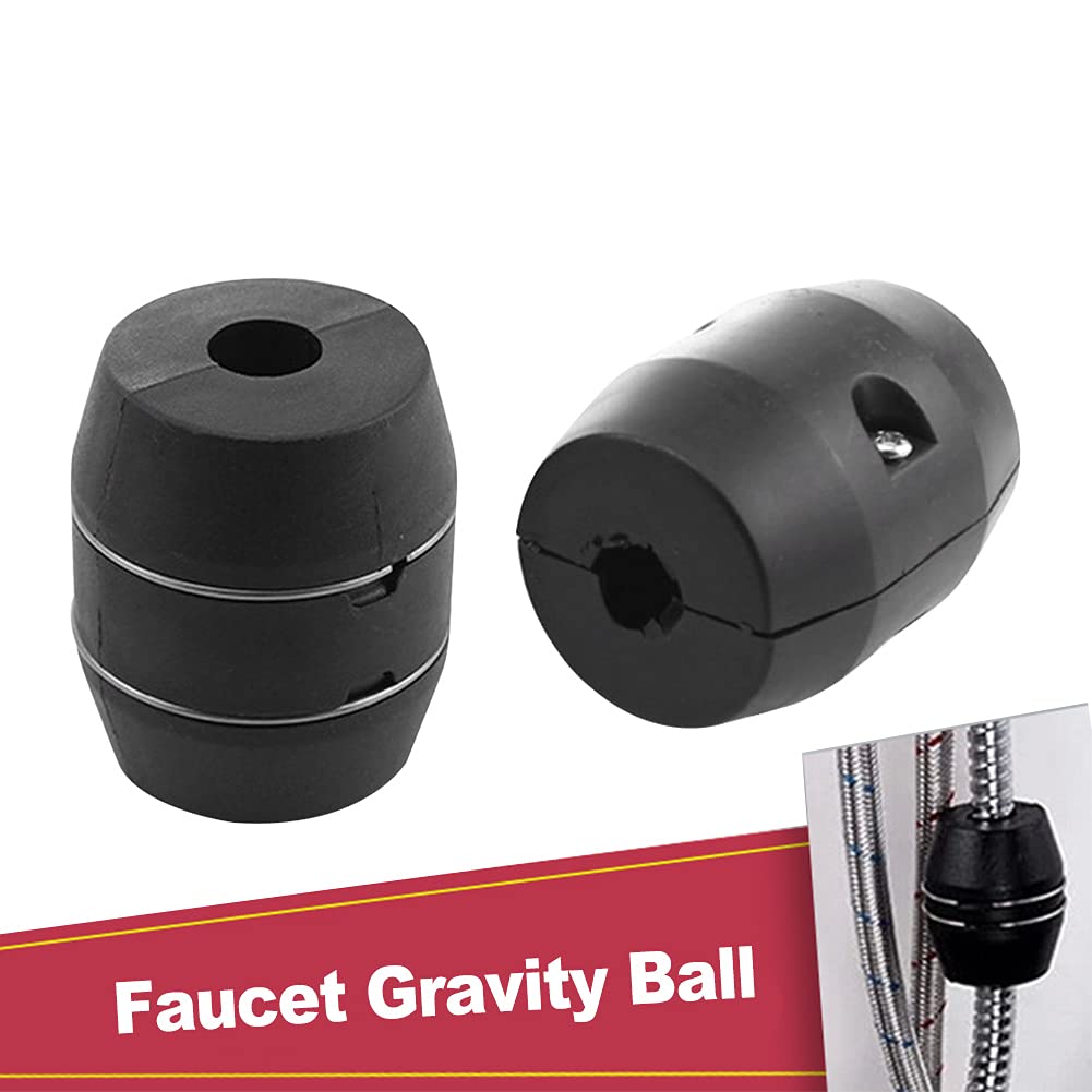 Sycooven Pull Down Faucet Hose Weight Ball,Kitchen Sink Pull Out Faucet Gravity Ball, Sink Basin Pull Out Sprayer Hose Gravity Ball Replacement Part, Universal For Most Faucet Hose (Screw Type)