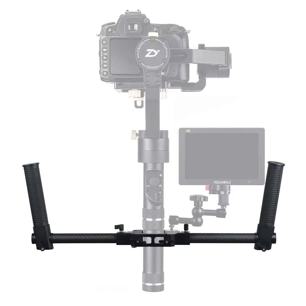 Adai Stabilizer Dual Handle Grip Gimbal Handheld For Zhiyun Crane 2, Plus, V2, M, Feiyu A1000, A2000, Gusen Moza Air Aircross - Black