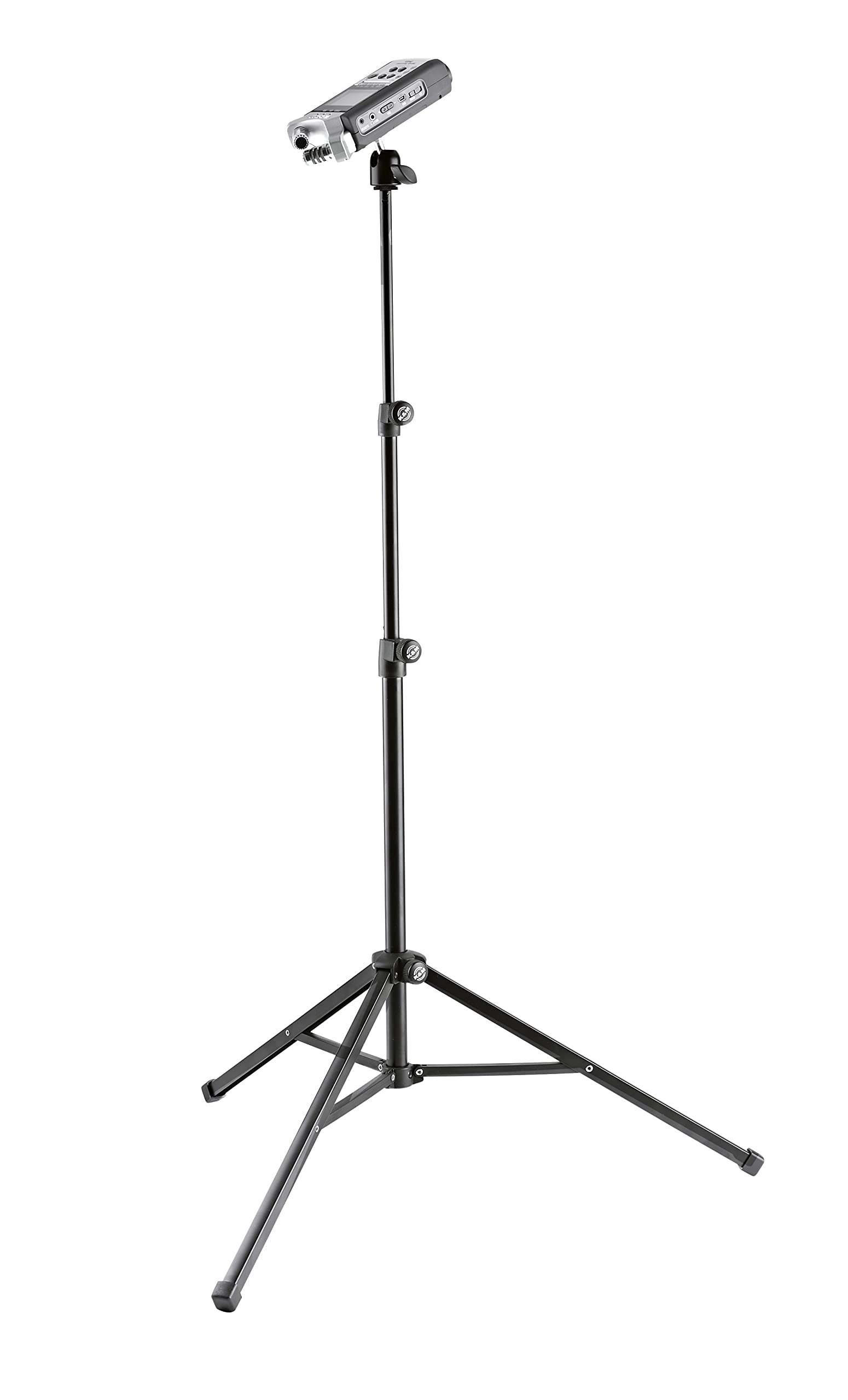 K&M König & Meyer 19784.100.55 Camera Stand  Stable And Foldable Camera Tripod And Webcam Stand To Mount Equipment Up To 2.204 Lbs  1/4” Connection Thread And Adjustable Tilt-Angle Up To 90°  Black