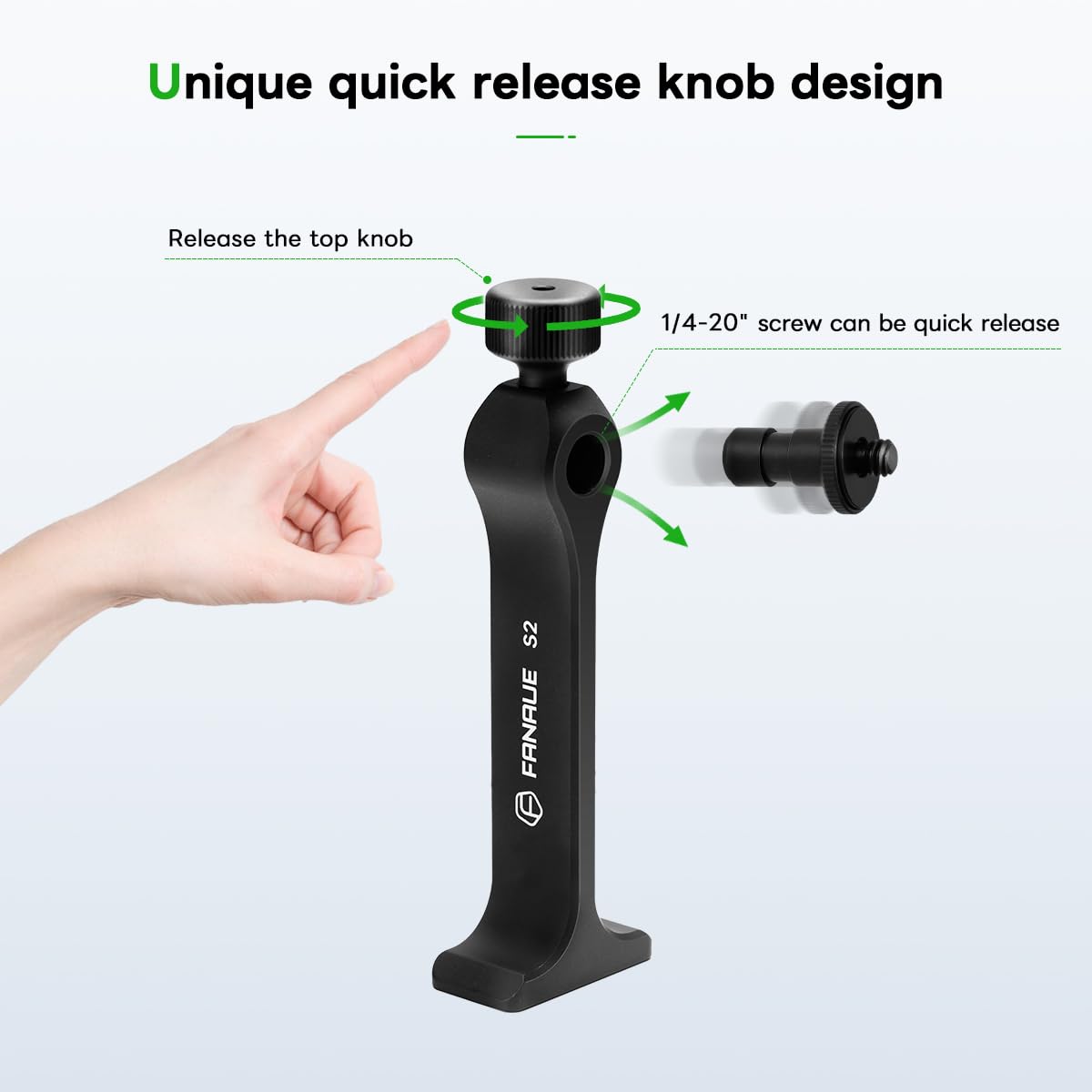 Fanaue S2-01 Binocular Tripod Adapter With 1/4-20" Thread Compatible With Porro Binoculars And Arca Ball Heads, Universal Quick Release For Bird Watching, Hunting, Astronomy, Animal Observation Ect.