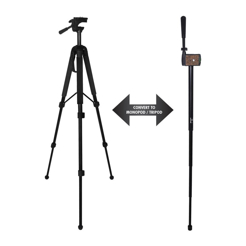 Xit 2-In-1 Heavy Duty Monopod / 68" Tripod With Panhead & Case