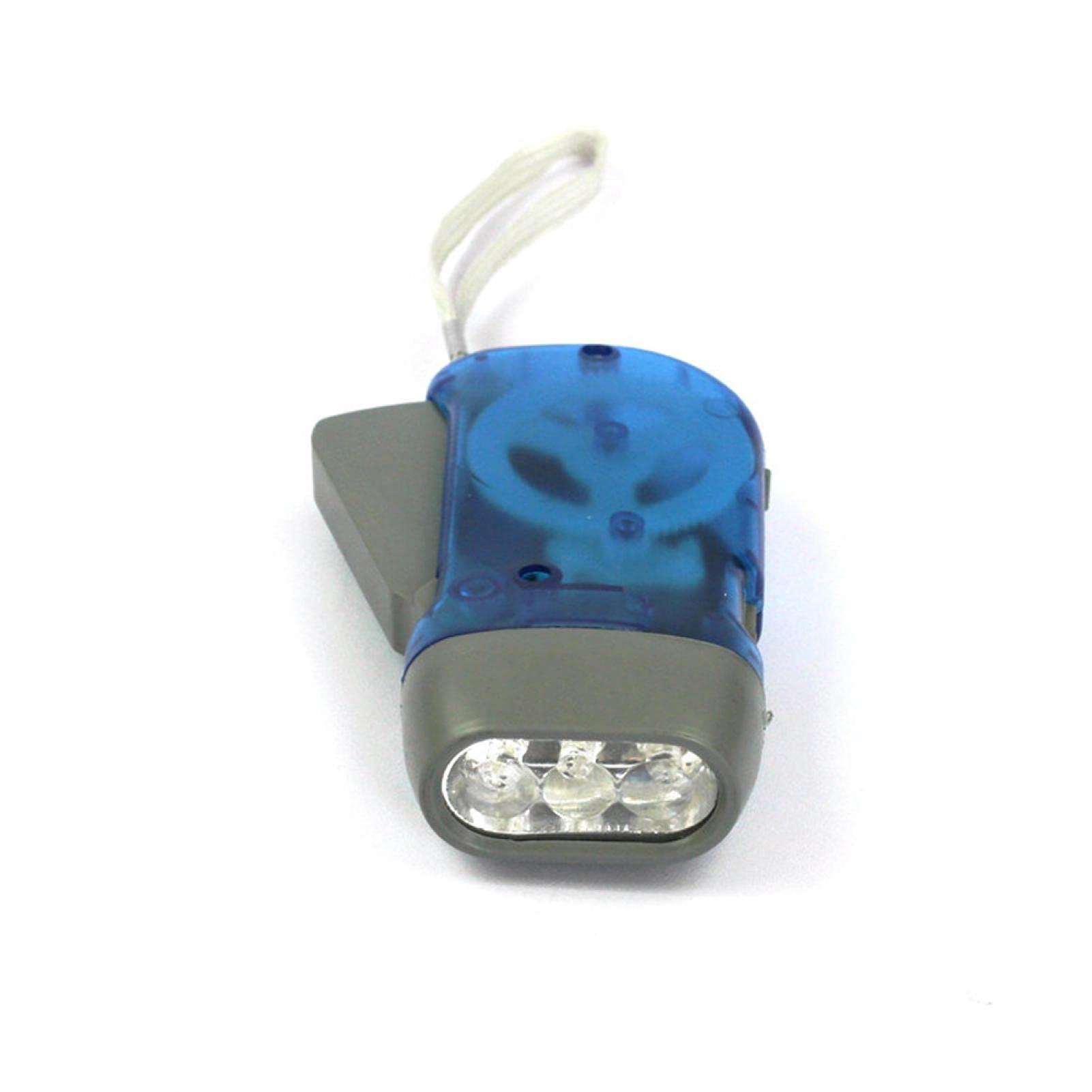 Cfopiryx Flashlight, 3 Led Hand Press Torch, Battery- Flashlight (Blue)