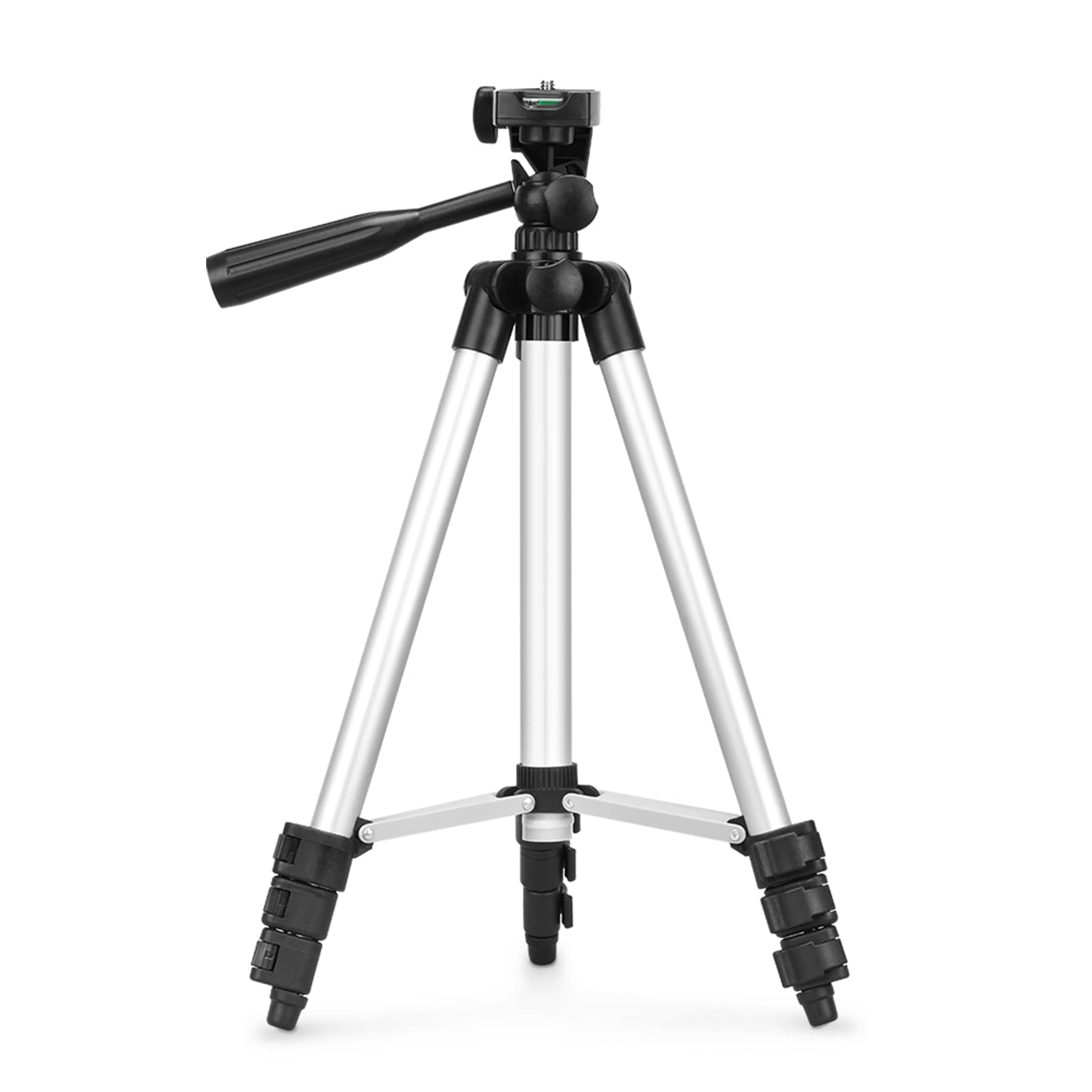 Yezmek Tripod, Tripod From 0.5M To 1.2M, Portable Support With Standard M6 Thread, Compatible With Projectors And Cameras, Black/White [Simple Carry Bag Included]