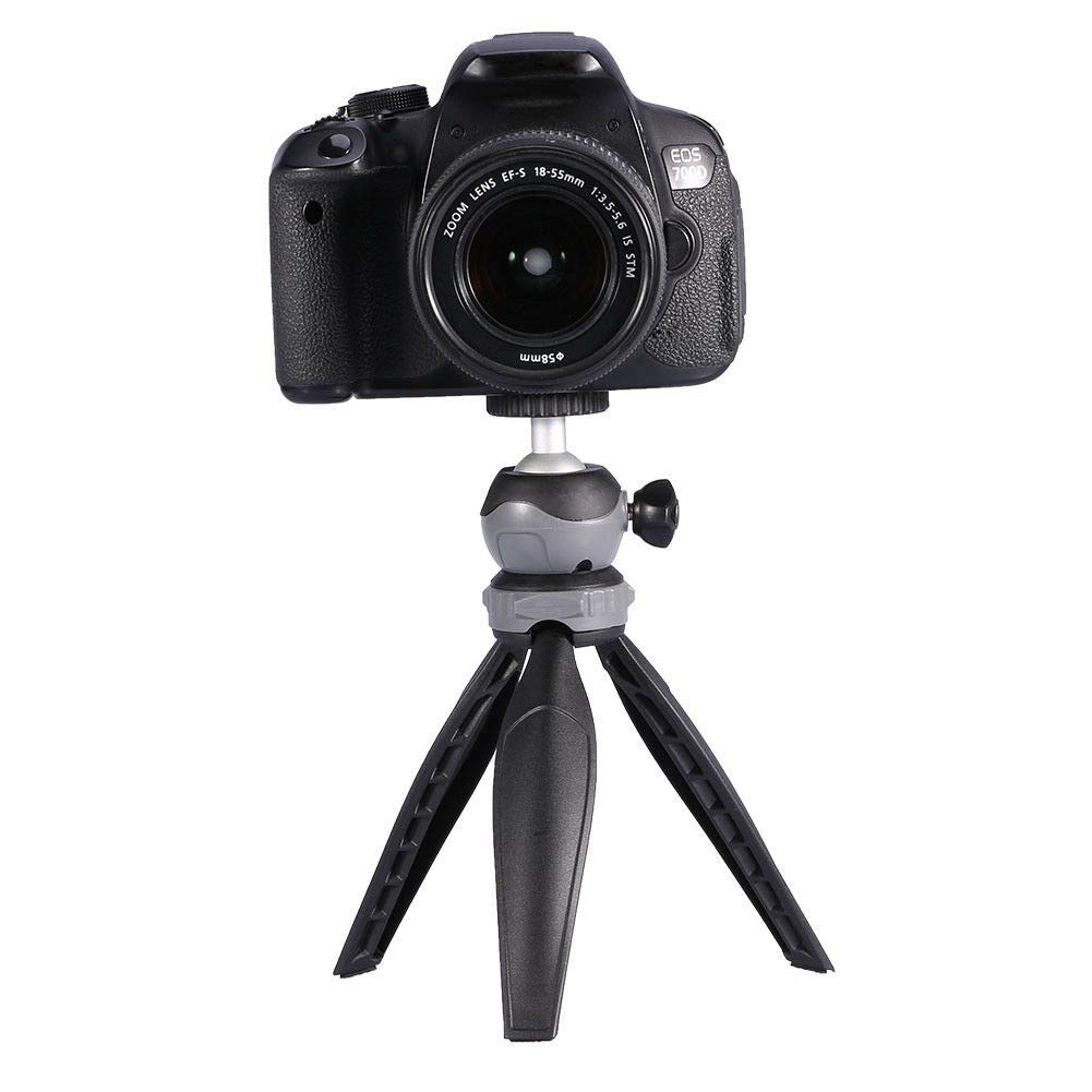 Focusfoto Fotga Desktop Mini Tripod Tabletop Stand Holder With Removable Ballhead, 2-Level Height Adjustable For Dslr Cameras Smartphone Video Taking Projector, Portable & Lightweight