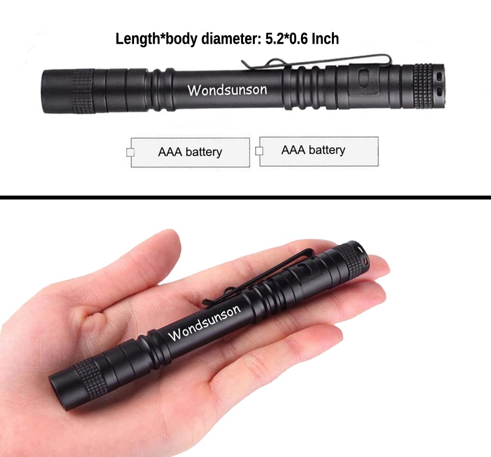 Wondsunson 2X Red Light Pen Type Penlight Flashlight One Mode Red Light Flashlight For Camping Hiking Animal Protecting Beekeeping Detecting Astronomy Aviation Night Vision