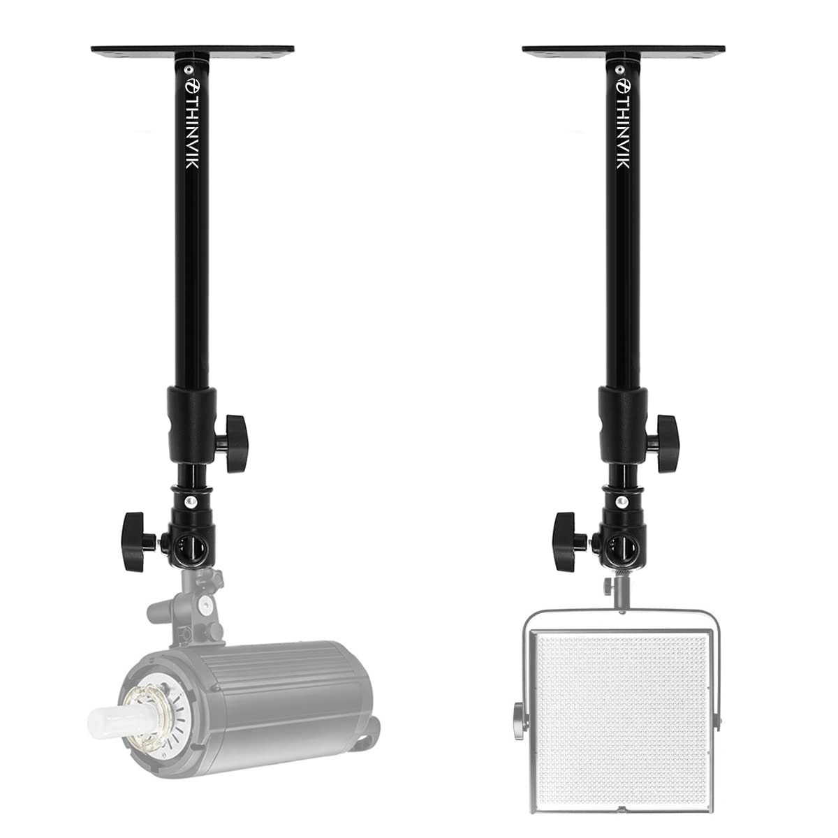 Thinvik Photography Studio Camera Stand,Lighting Wall Ceiling Mount Boom Arm For Video Monolight,Reflector,Overhead Vertical Horizontal Mounting - Aluminum Alloy Stands For Photographic Apparatus