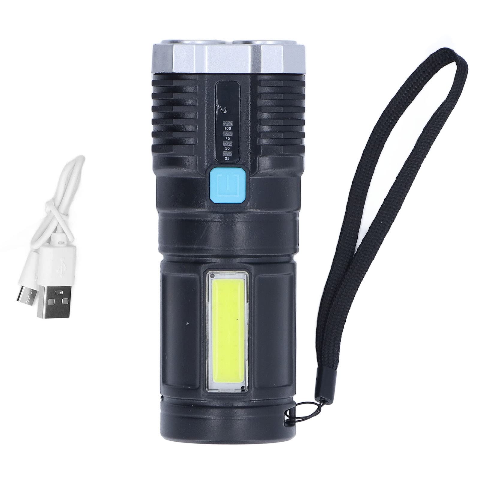 Pilipane Rechargeable Handheld Flashlight , Led Flashlights , High Lumino Fluxs Led Handheld Flashlight For Camping Biking Hiking Outdoor Home Emergency , Quad Core Bright