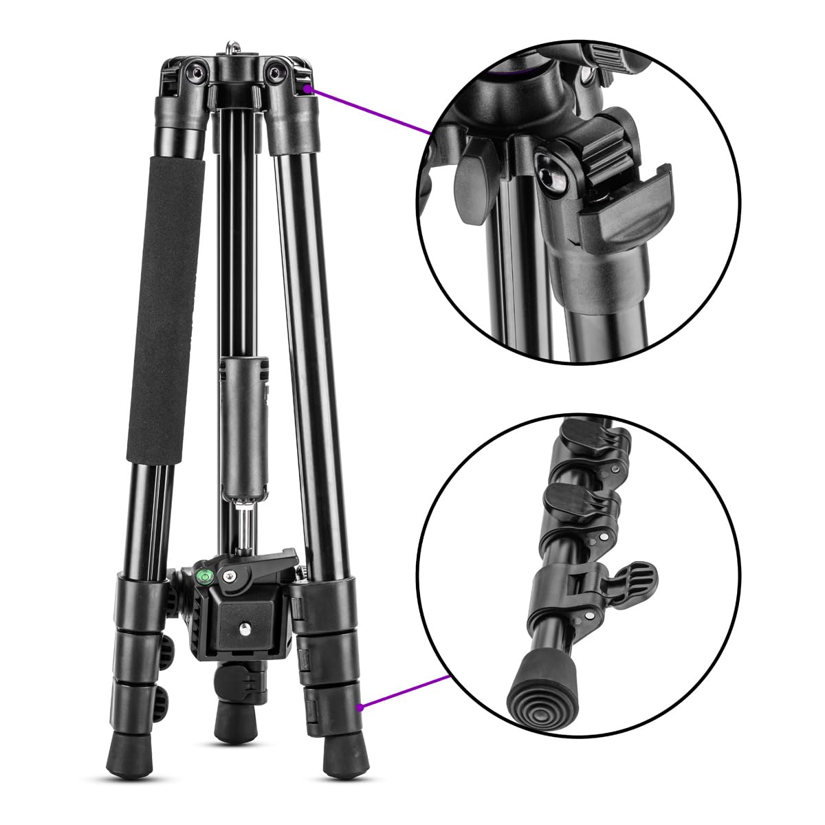 Takama Flip-Zip Tripod Monopod Kit, For Camera Andsmartphone With Mount Head And Lightweight Compact Bag For Multi-Functional Photo, Video And Phone Photography
