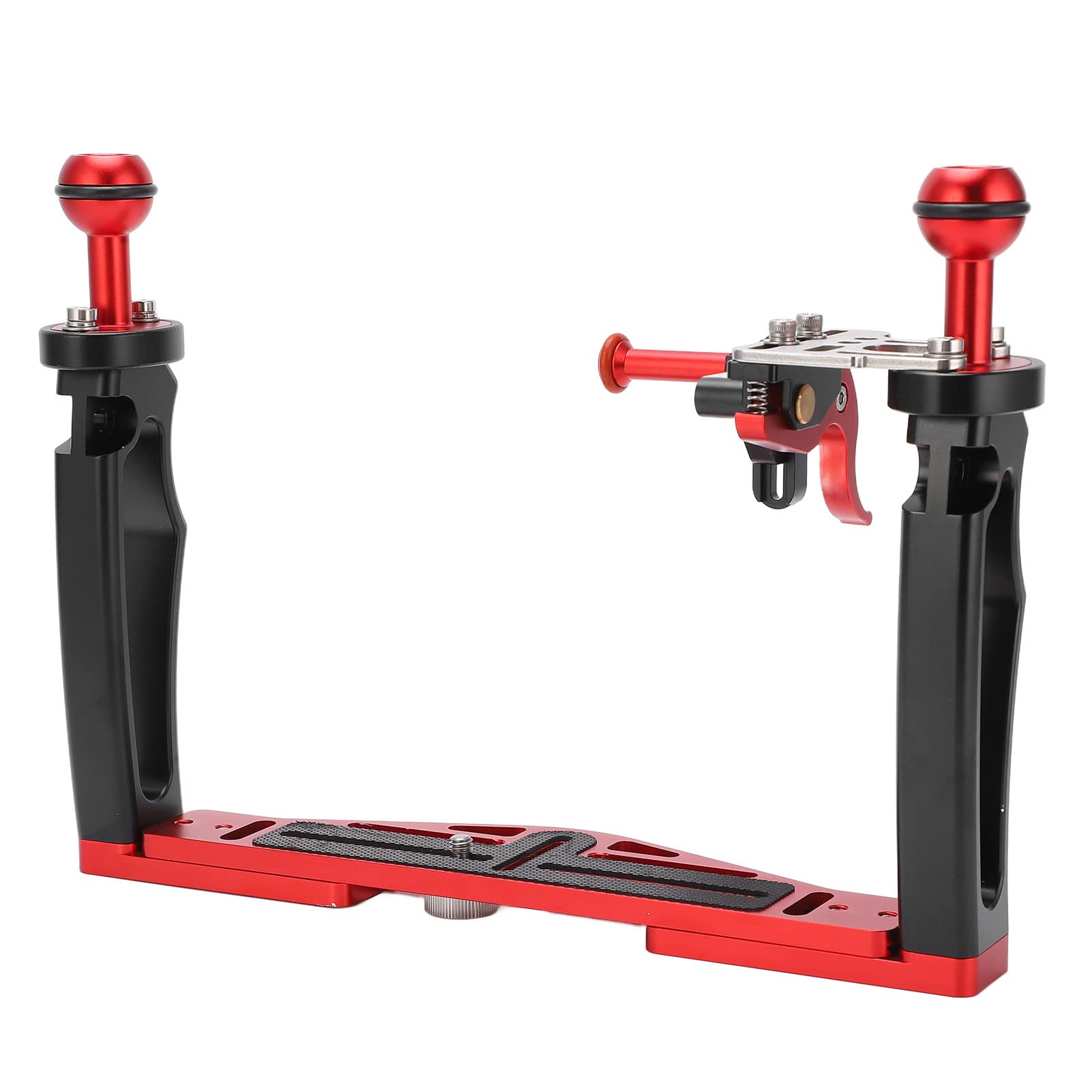 Zjchao Camera Stabilizer, Aluminum Alloy With Stable Performance Dual Handle Tray Stabilizer Rig Dual Handle Tray Stabilizer For Underwater Camera