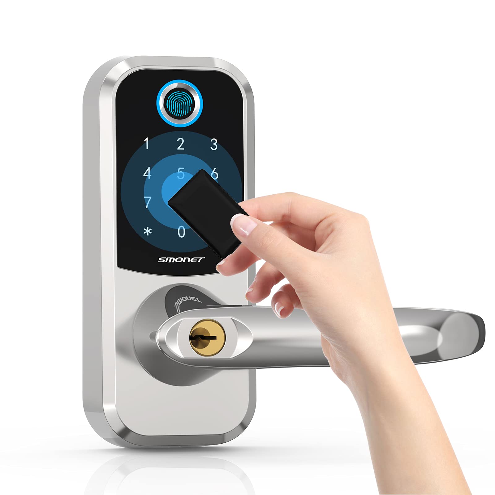 Smonet Smart Ic Key Cards, Smart Fobs For Keypad Door Lock, Addable Electronic Cards Work With Ttlock, Nextlock App, Smart Locks Accessories, Keyless Digital Key Card Chip For Lock - 3 Packs