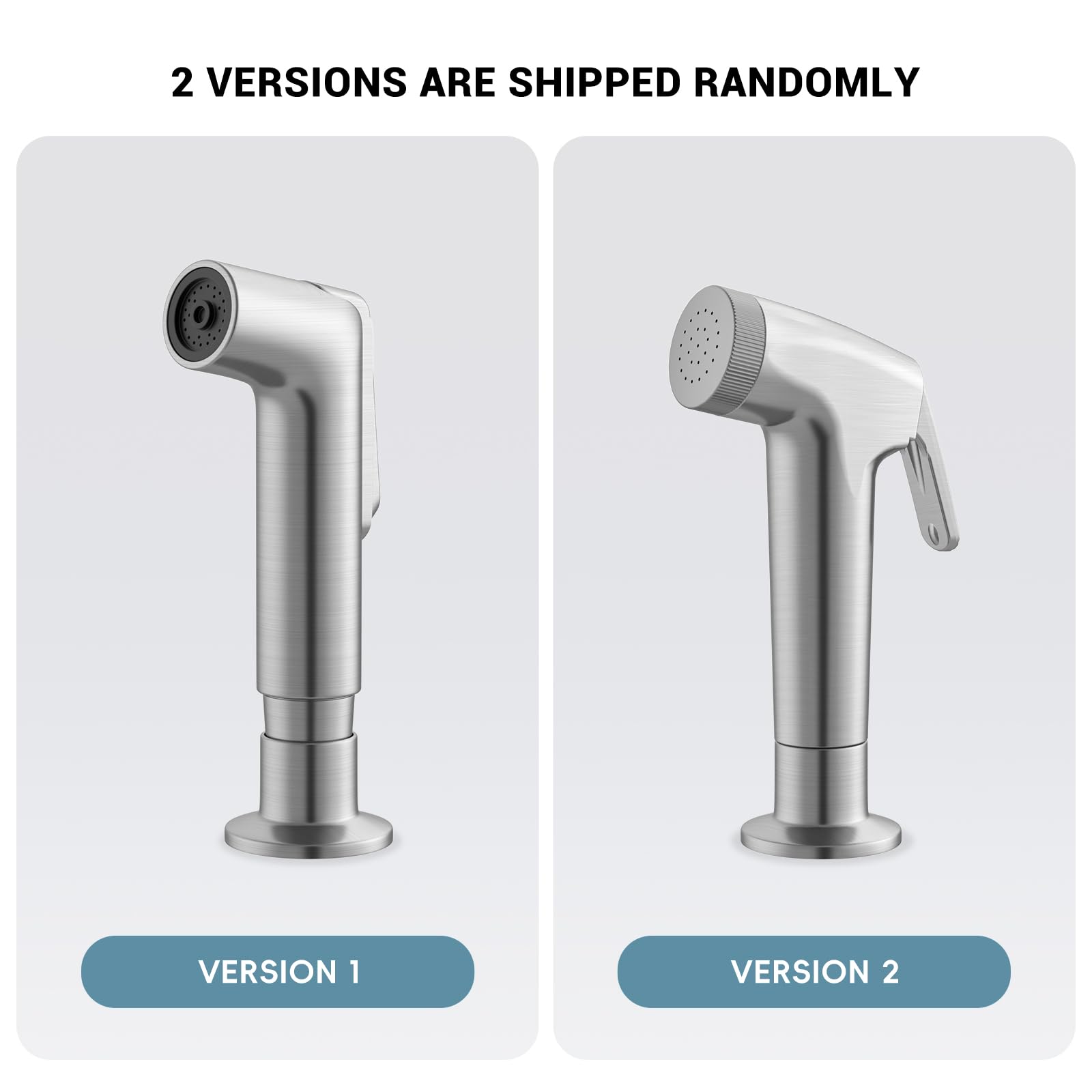 Blylund Kitchen Faucet With Side Sprayer, Brushed Nickel High Arc 8 Inch Centerset 2 Handles Stainless Steel Kitchen Sink Faucets For 4 Holes, Commercial Rv Laundry Utility Kitchen Faucet