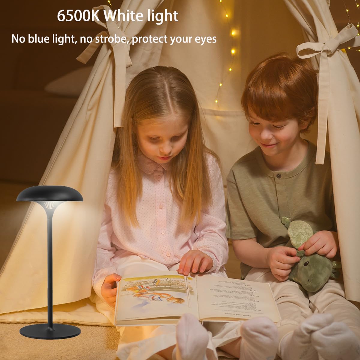 Aokzxc Table Lamp For Bedroom, Touch Lamps For Nightstand, Dimmable Bedside Mushroom Lamp For Night Stands