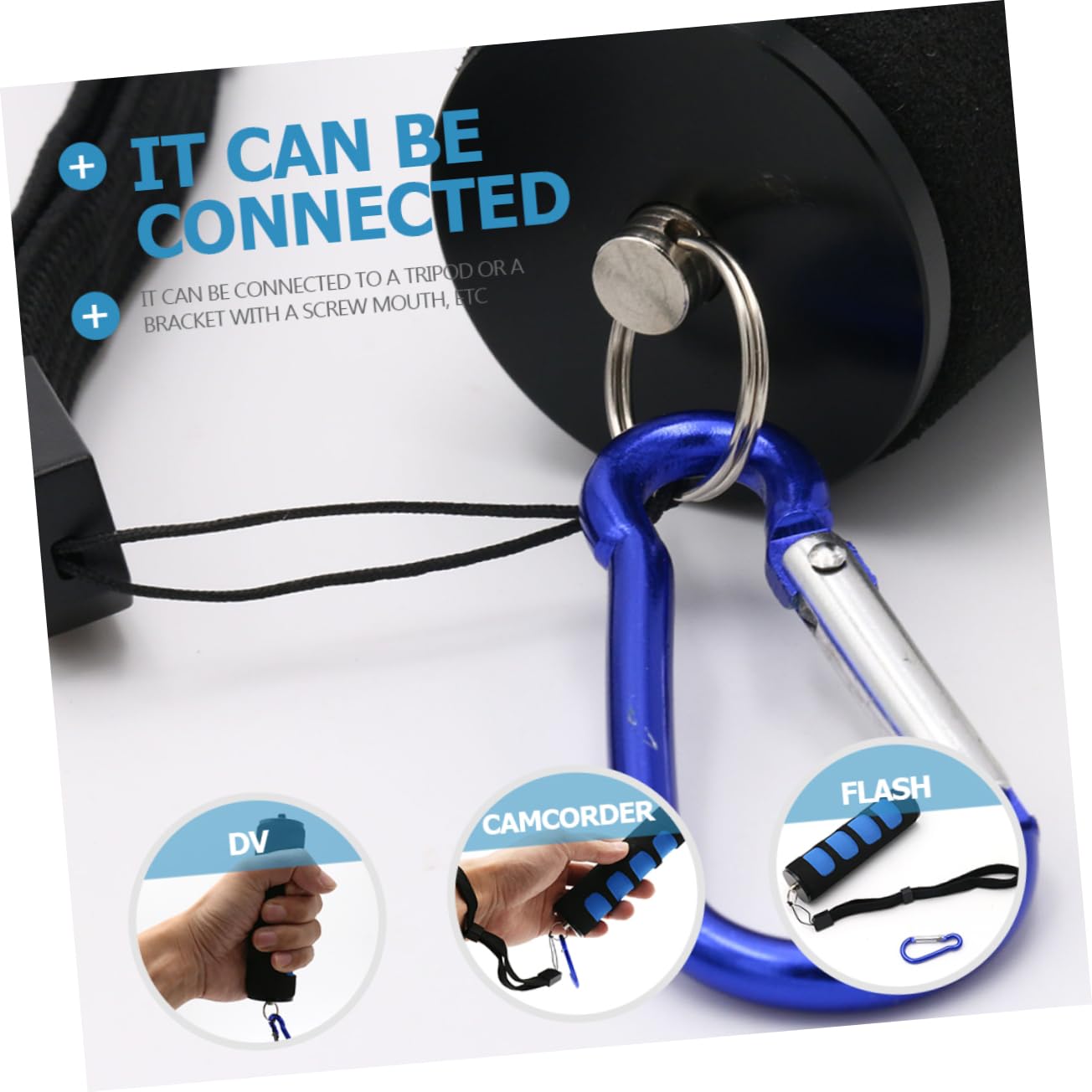 Veemoon Ergonomic Camera Handle Stabilizer Aluminum Alloy Grip For Video Light And Flashlight