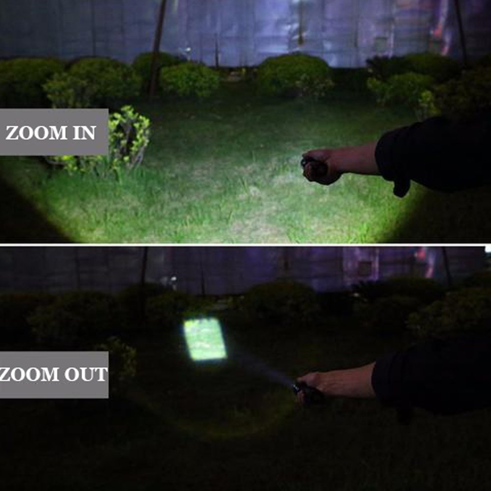 Aukvi Tc1200 Tactical Flashlight 3000 Lumens Zoomable 5 Modes For Hurricane Camping Hiking Etc (2-Pack)