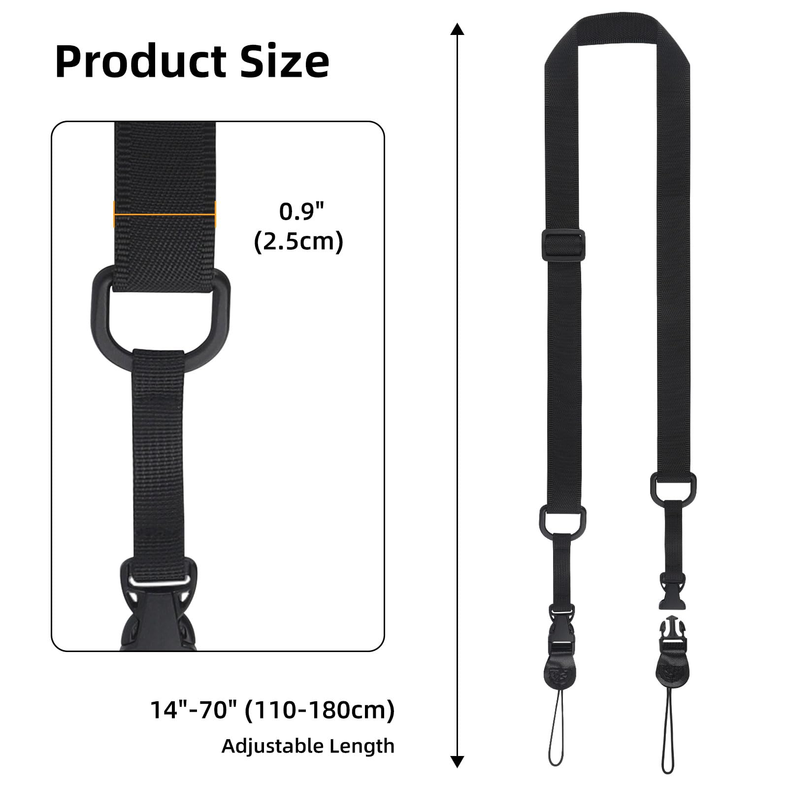 Gansita 3 Pack Adjustable Shoulder Strap Universal Replacement Nylon Neck Camera Lanyard Quick Release Shoulder Strap For Ipad Tablet Case Camera Binocular Crossbody Laptop Luggage Bag
