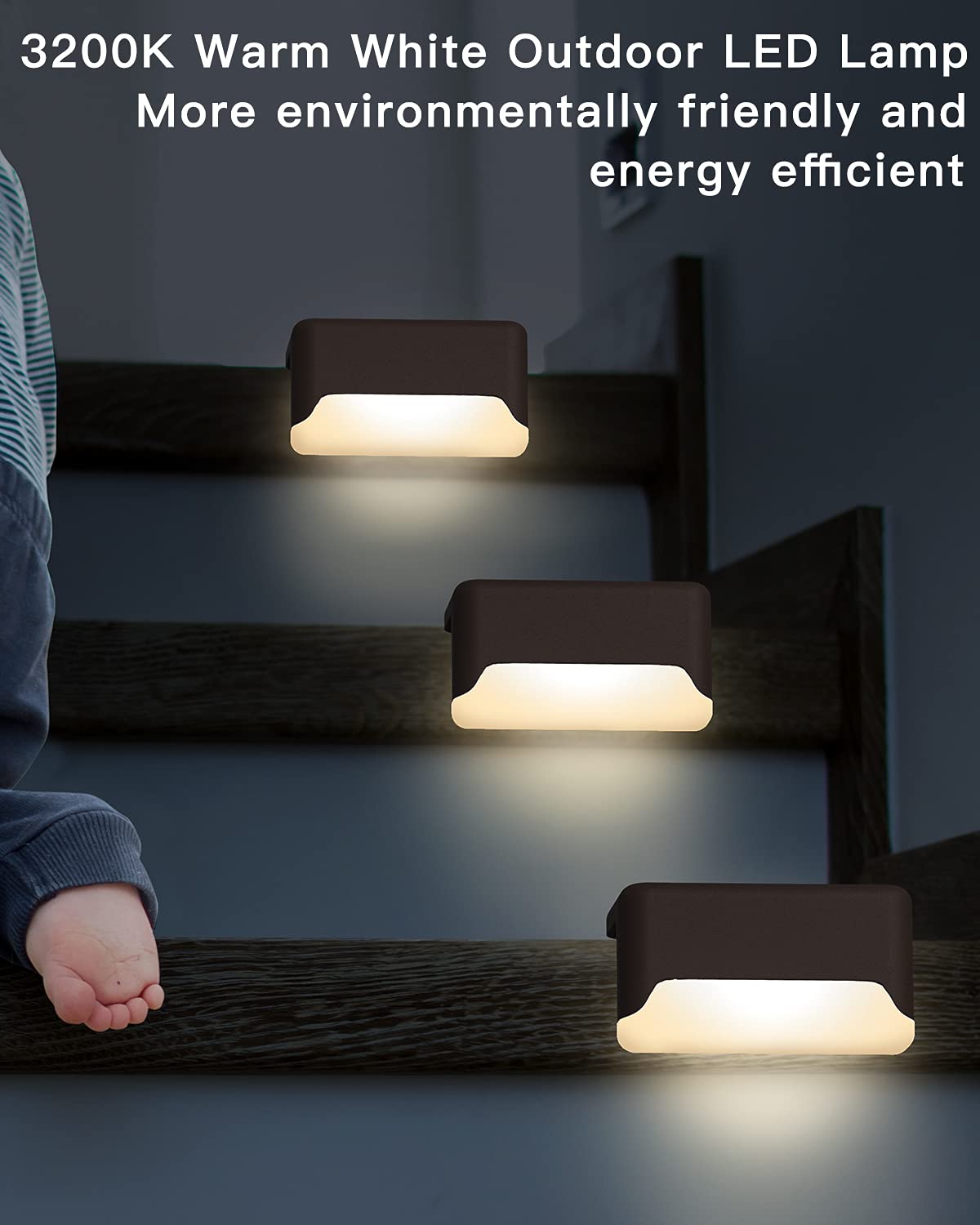 Bleakteir Solar Lights Outdoor Waterproof - 16Pack Motion Sensor Outdoor Lights - Solar String Lights For Outside - Outdoor Solar Lights For Yard,Garden Stair,Deck,Front Step,Front Porch And Patio, Warm White