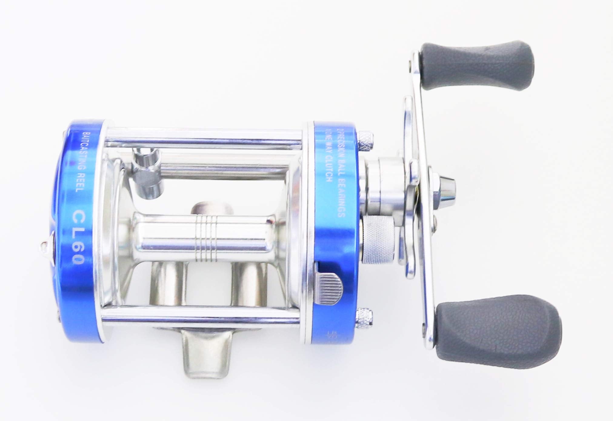 Mingyang Cl60 Baitcasting Fishing Reels Fishing Tackle 2+1 Bb Right Handed Gear Ratio 4.2:1 Blue,Conventional Casting Reel,Metal Body, For Catfish