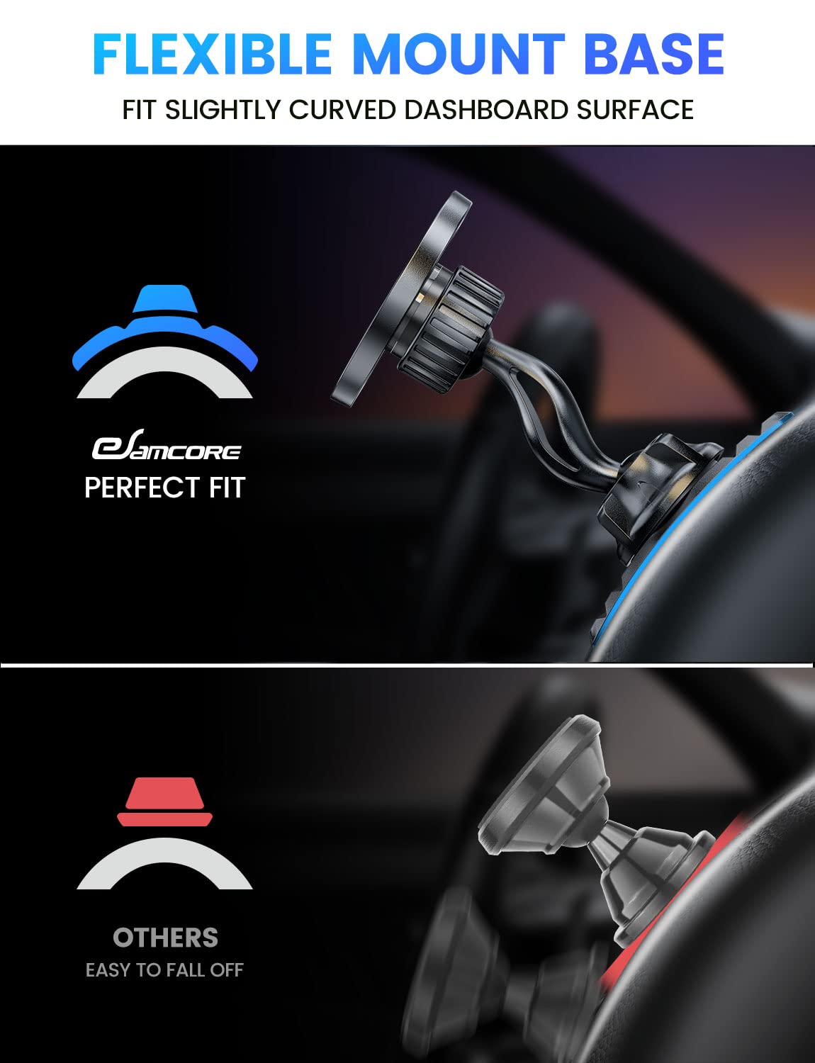 Esamcore Magnetic Phone Holder For Car, Iphone Magsafe Car Mount Strong Phone Magnet For Car Dashboard Cell Phone Holders For Your Car Fits Mag Safe Iphone 16/15/ 14/13 Pro Max Mini