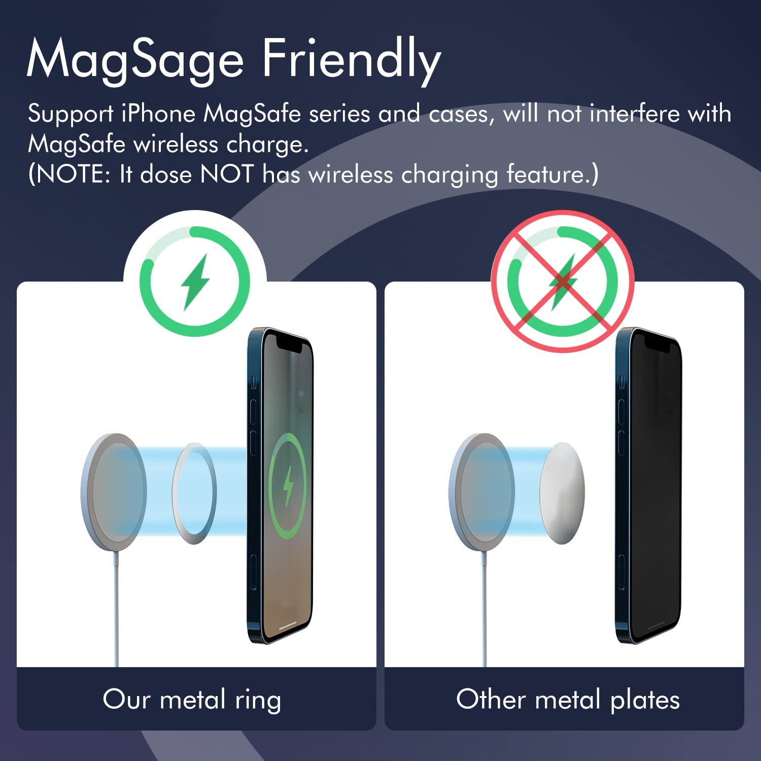 Marnana Car Mount Phone Holder For Tesla Model 3 Model Y, For Magsafe Strong Magnet Phone Mount Holder For Car Screen, Foldable And Adjustable Tesla Accessories For Iphone 12/13/14/15 Series - Black