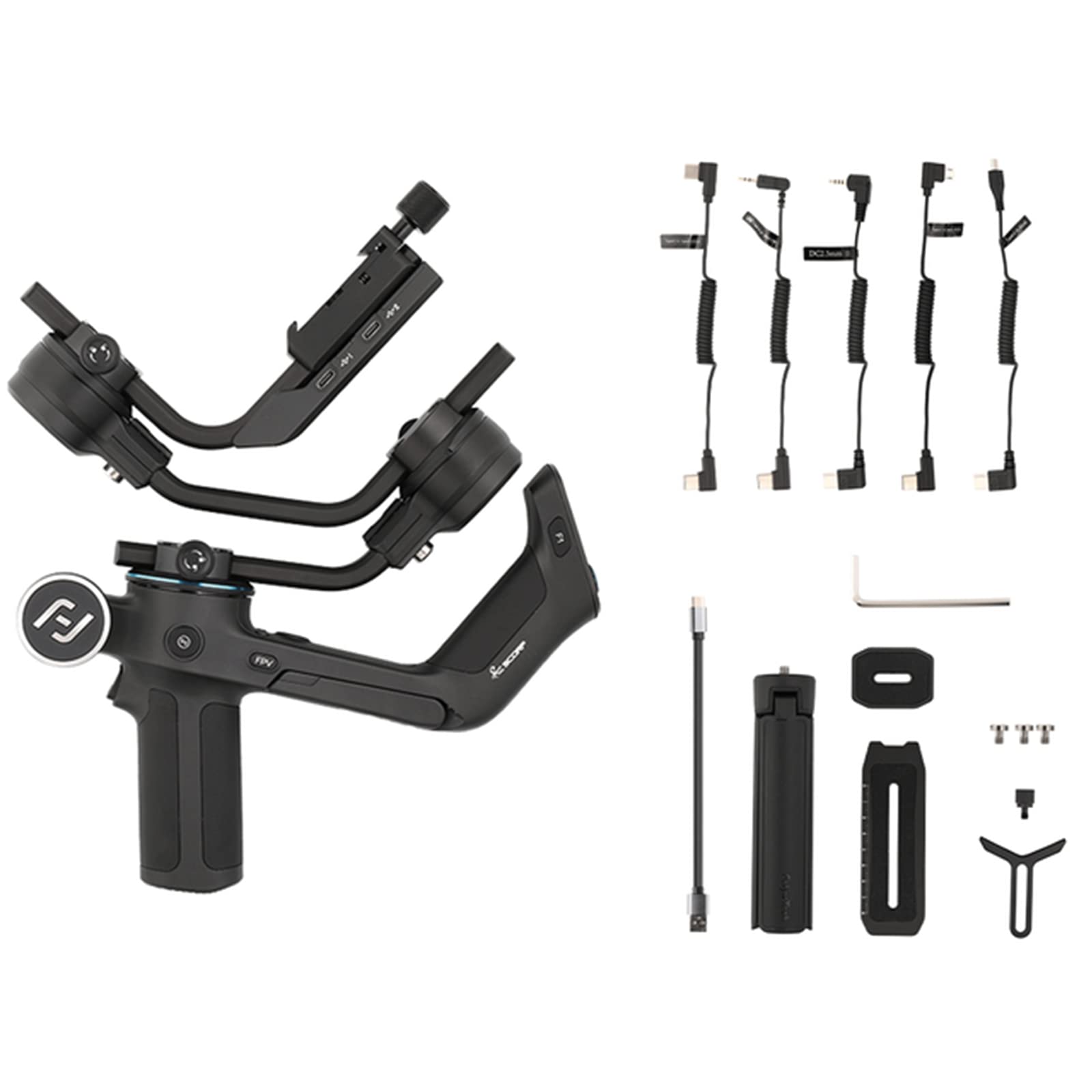 Feiyutech Scorp Gimbal Camera Stabilizer For Dslr And Mirrorless Cameras, 3-Axis Lightweight Camera Gimbal Max 5.5Lbs For Sony, Canon, Lumix, Nikon, Fujifilm, 1.3" Touch Screen Control Gimble