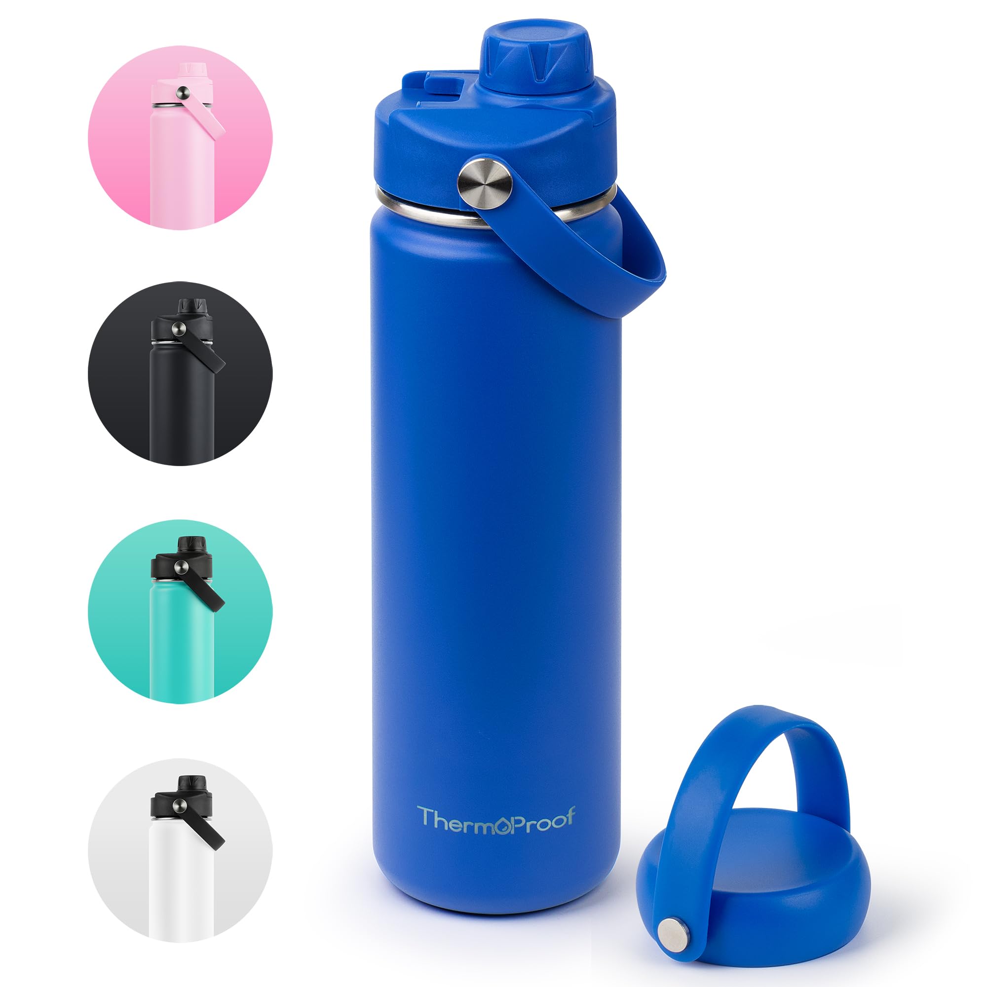Thermoproof Double-Walled Vacuum Insulated Stainless Steel Water Bottle - Wide Mouth With Chug