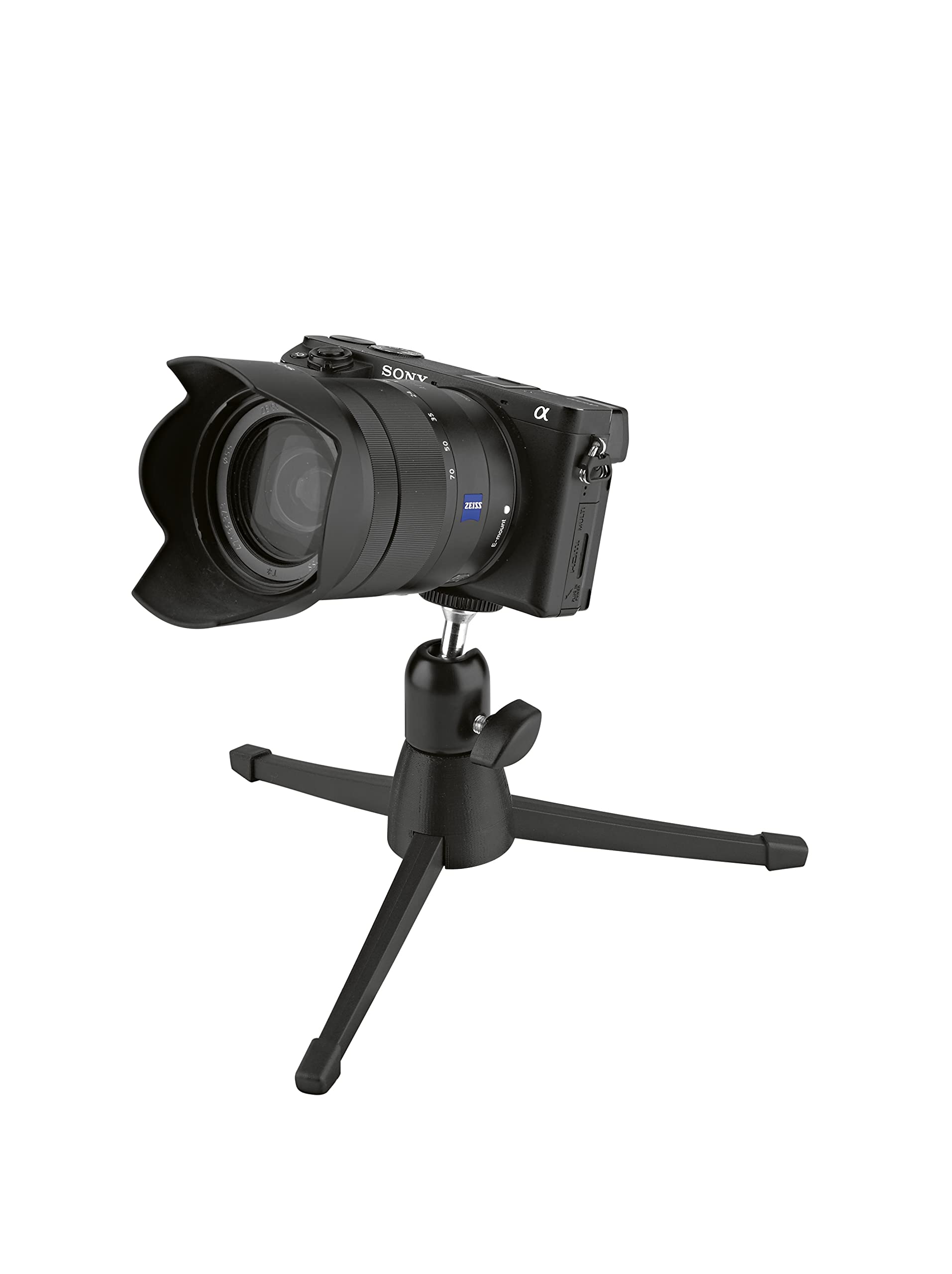 K&M König & Meyer 19783.100.55 Desktop Camera Stand Stable And Foldable Camera Tripod And Webcam Stand To Mount Equipment Up To 2.204 Lbs 1/4” Connection Thread And Adjustable Tilt-Angle Black