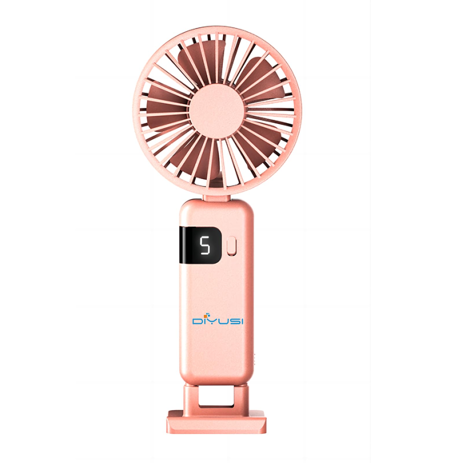 Portable Foldable Handheld Mini Fan, 2000Mah Rechargeable Usb Battery, With Battery Level - Koospark