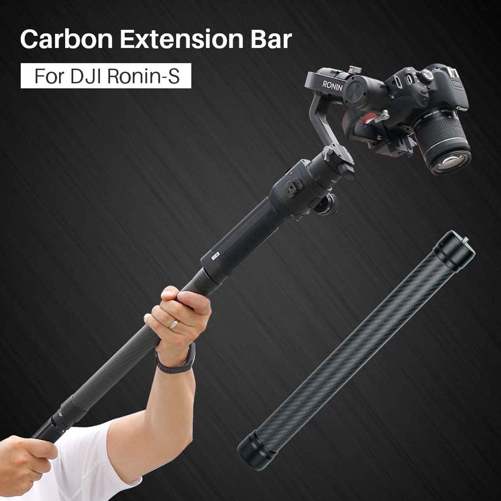 Uurig  Gimbal Extension Pole Carbon Fiber Bar Lightweight But Strong 1/4" Universal Rod Compatible With Dji Ronin S, Ronin Sc, Osmo Mobile 3, Om 4, Zhiyun Crane 2 V2 Stabilizer Dslr Camera