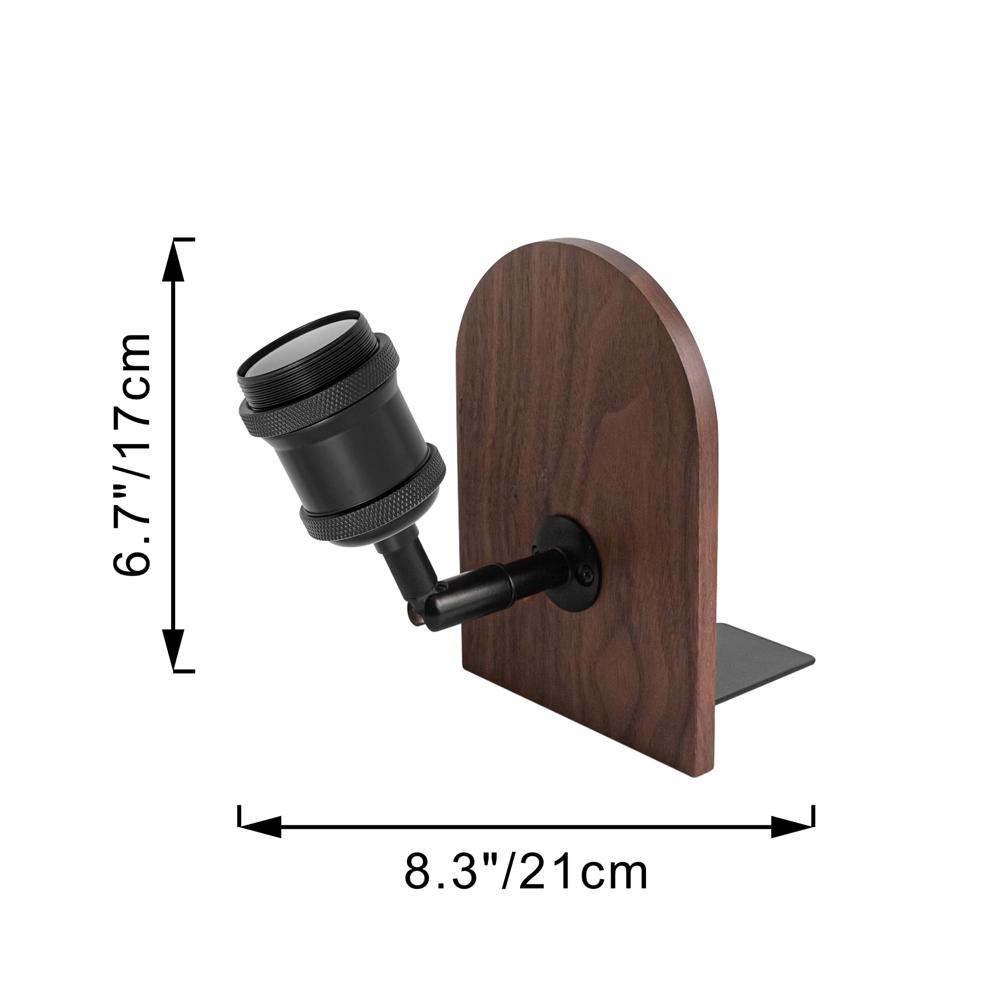 Kiven Plug-In Modern Bookshelf Lamp, 1-Light Nordic Table Lamps With Wooden Decorative Bookend, 5.9 Plug In Cord For Office Home Decor Bookshelf Booknook