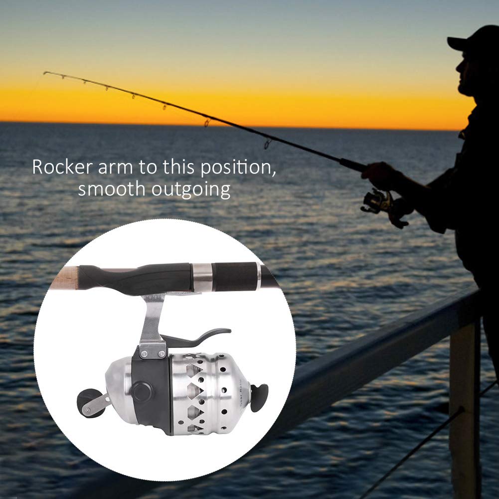 Noennull Fishing Reel Archery Fishing Lure Reel Hand Brake Winding Displacement Fish Line Wheel Accessory (Sp35)