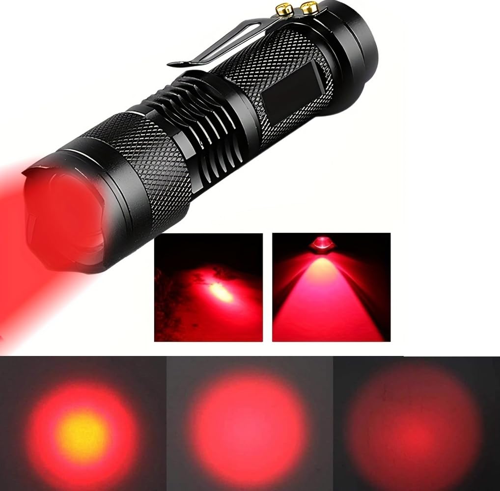 Mviocs 3 Pack Red Green Blue Light Bright Small Flashlights, Led Mini Flashlight High Lumens Pen Light With 3 Modes, Zoomable Torch With Clip, Flash Light For Camping,Outdoor,Emergency