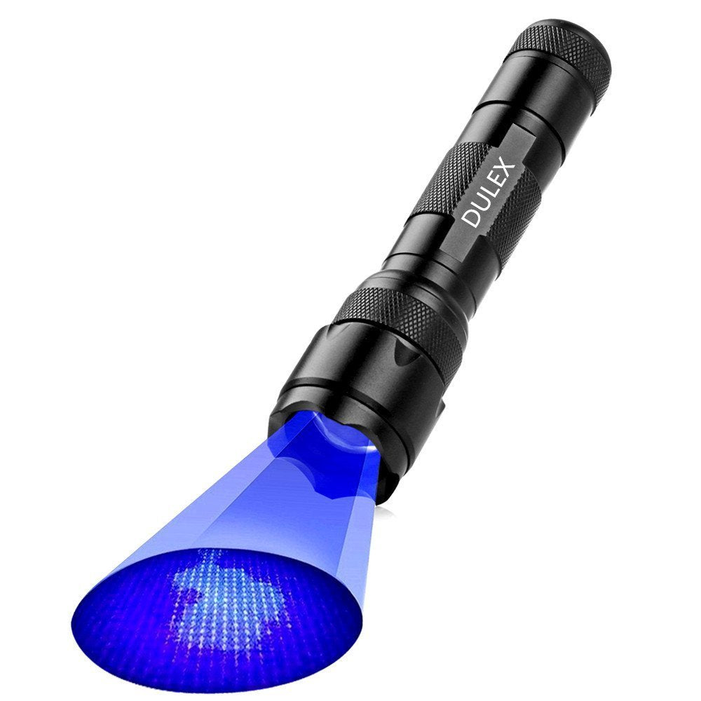Dulex Uv Flashlight Blacklight, 395 - 410Nm Uv Led Blacklight Flashlights And Rechargeable Batteries Charger Set For Professional / Commercial Use