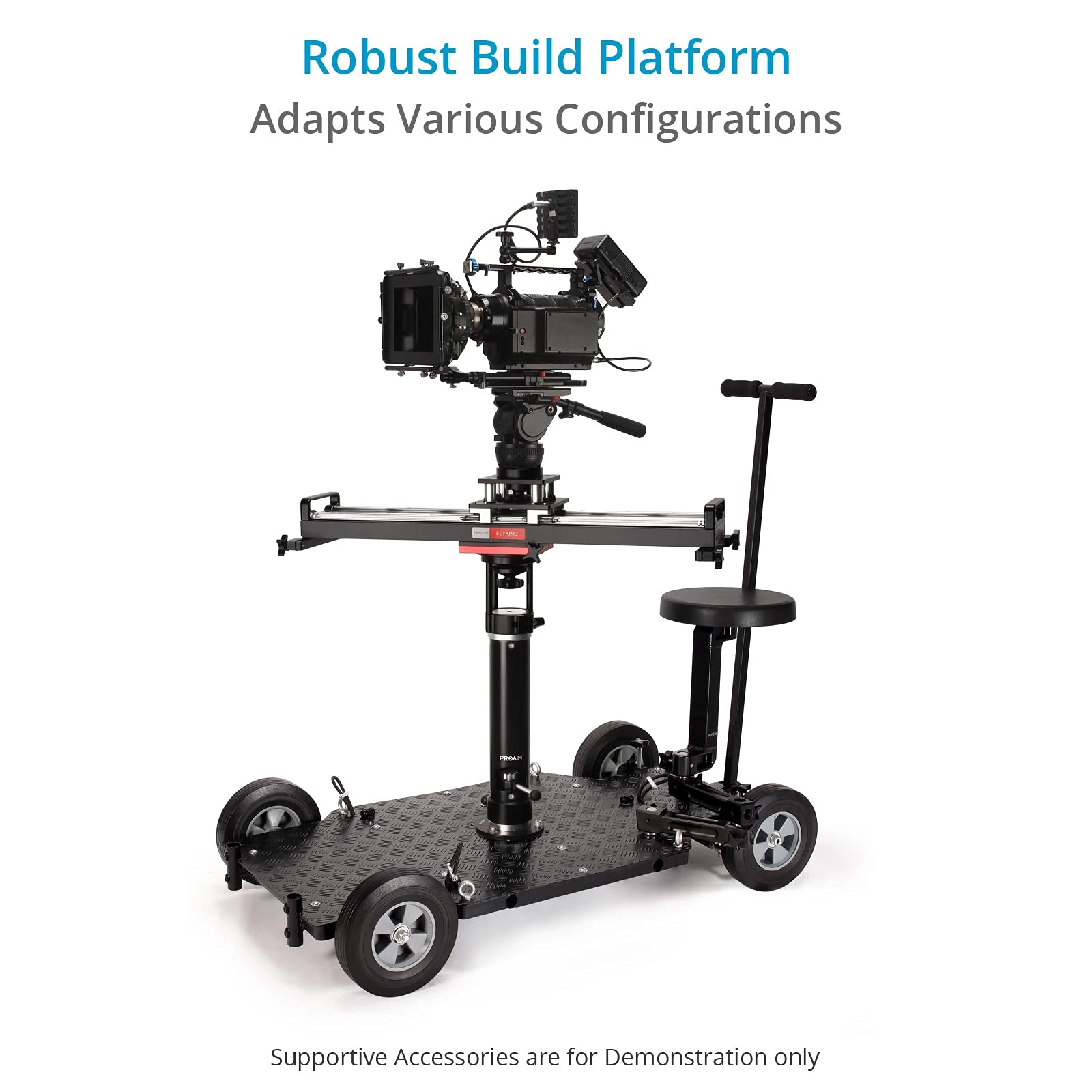 Proaim 12" Bazooka With Quick Lock Lever For Camera Dolly, Jib Crane & Height Risers. Quick & Easy To Setup, Stable & Robust W 200Kg/440Lb Payload. Euro/Elemac Mounting At Top/Bottom (Bz-285-01)
