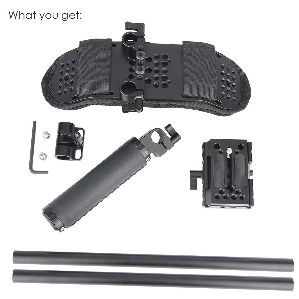 Niceyrig Chest Mount 15Mm Rig Support System For Dslr Mirrorless Camera Camcorder Steady Movie Making - 379