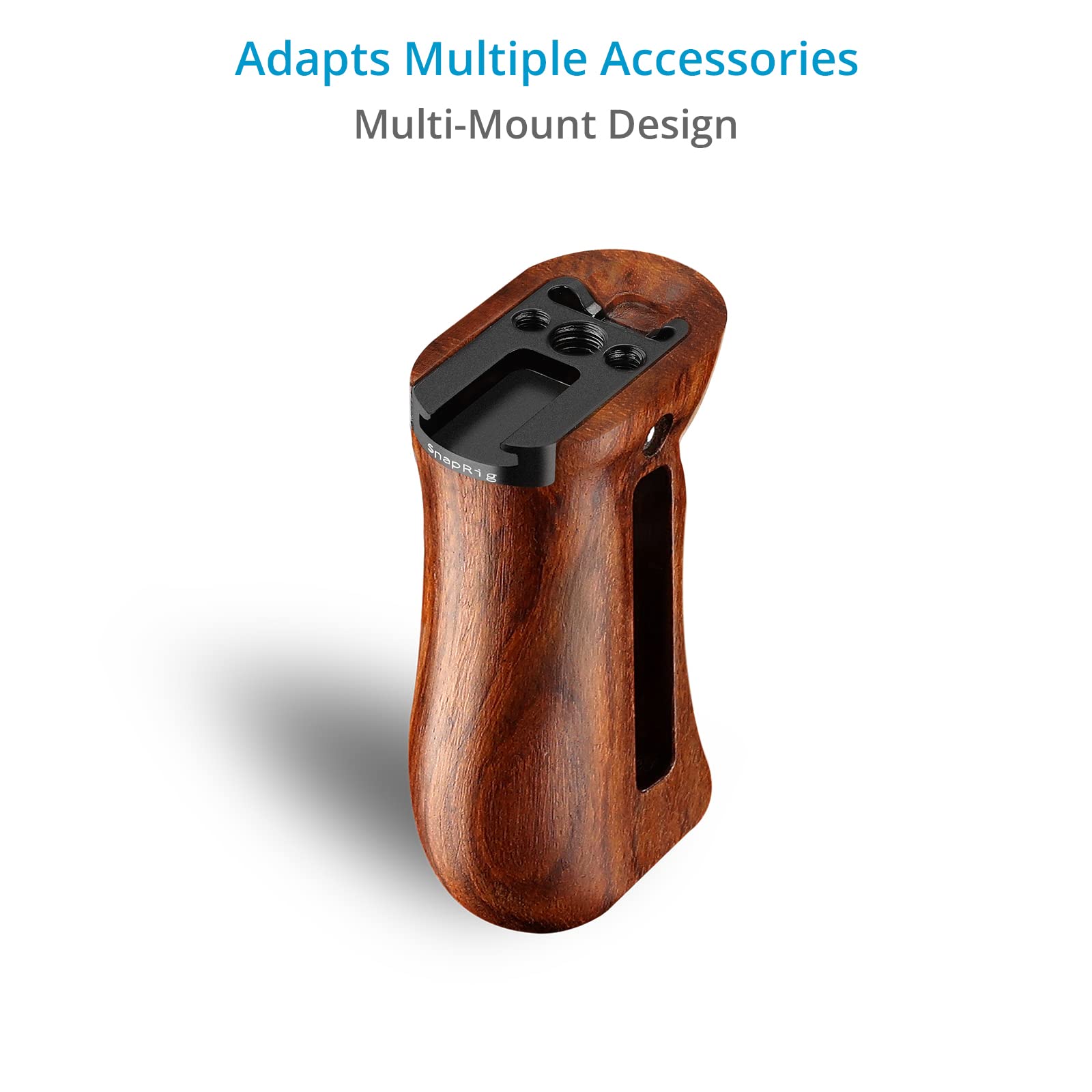 Proaim Snaprig Universal Wood Side Handle (1/4”-20 Mount) For Small To Mid-Size Dslr Camera  Adjustable Design With Comfortable & Secure Grip  For Right/Left Hand Use W Camera Cage & Rigs (Wsh258)
