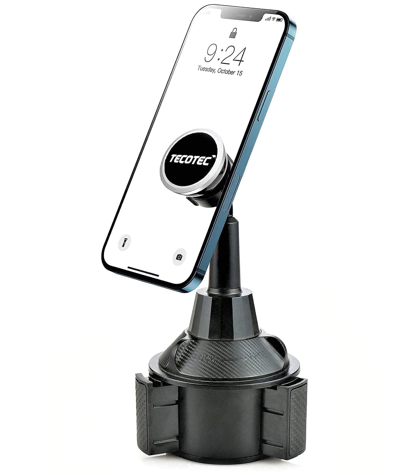 Tecotec Magnetic Short Cup Holder Phone Mount, Durable Car Cup Phone Holder With Double Thickness Strong N50 Magnets Mount Compatible With All Cellphones & More