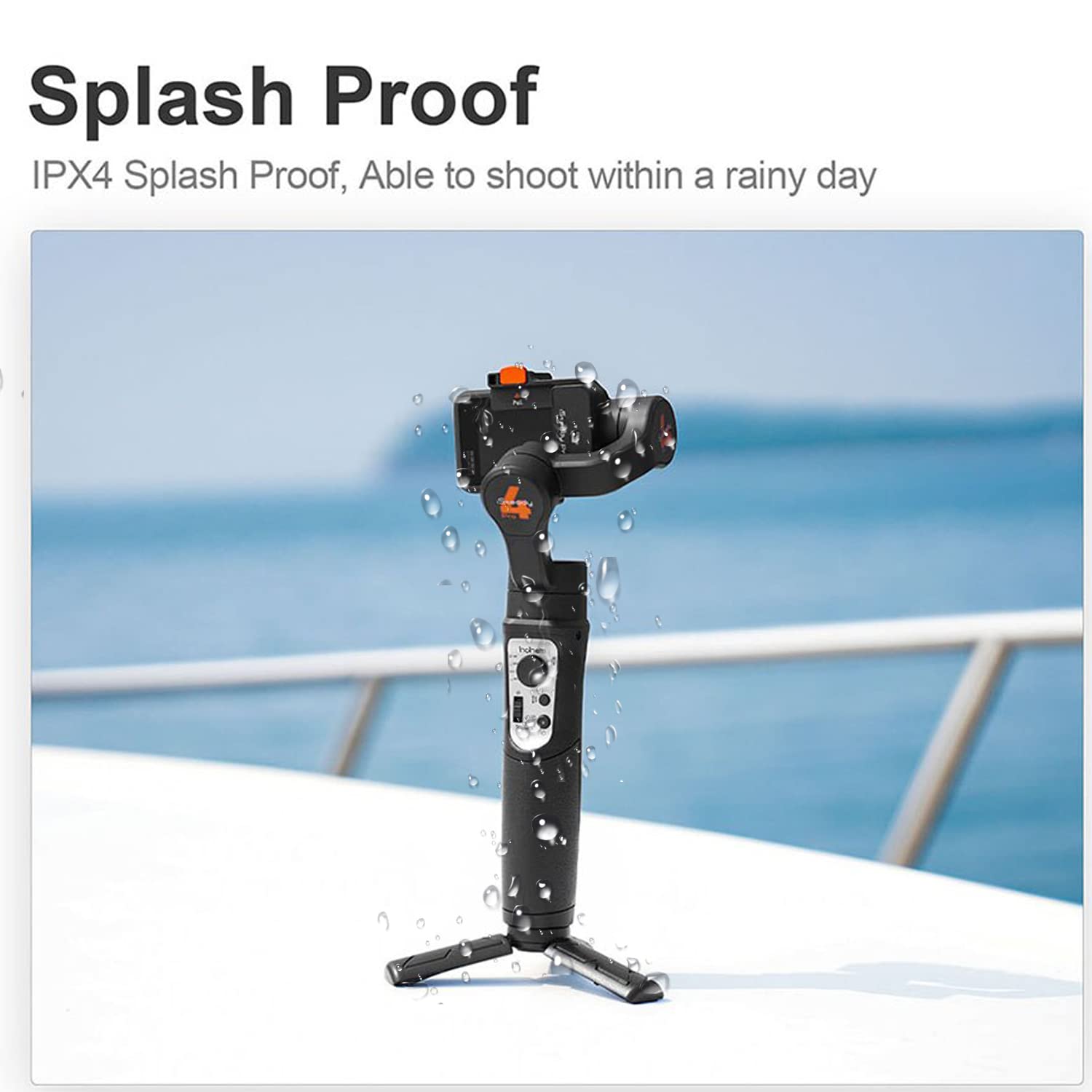 Hohem Isteady Pro 4 3-Axis Gimbal Stabilizer For Gopro 13/12/11/10/9 8/7/6/5, For Osmo Action And Other Action Cameras,Support Bluetooth & Cable Control, Ipx4 Splash Proof With Tripod